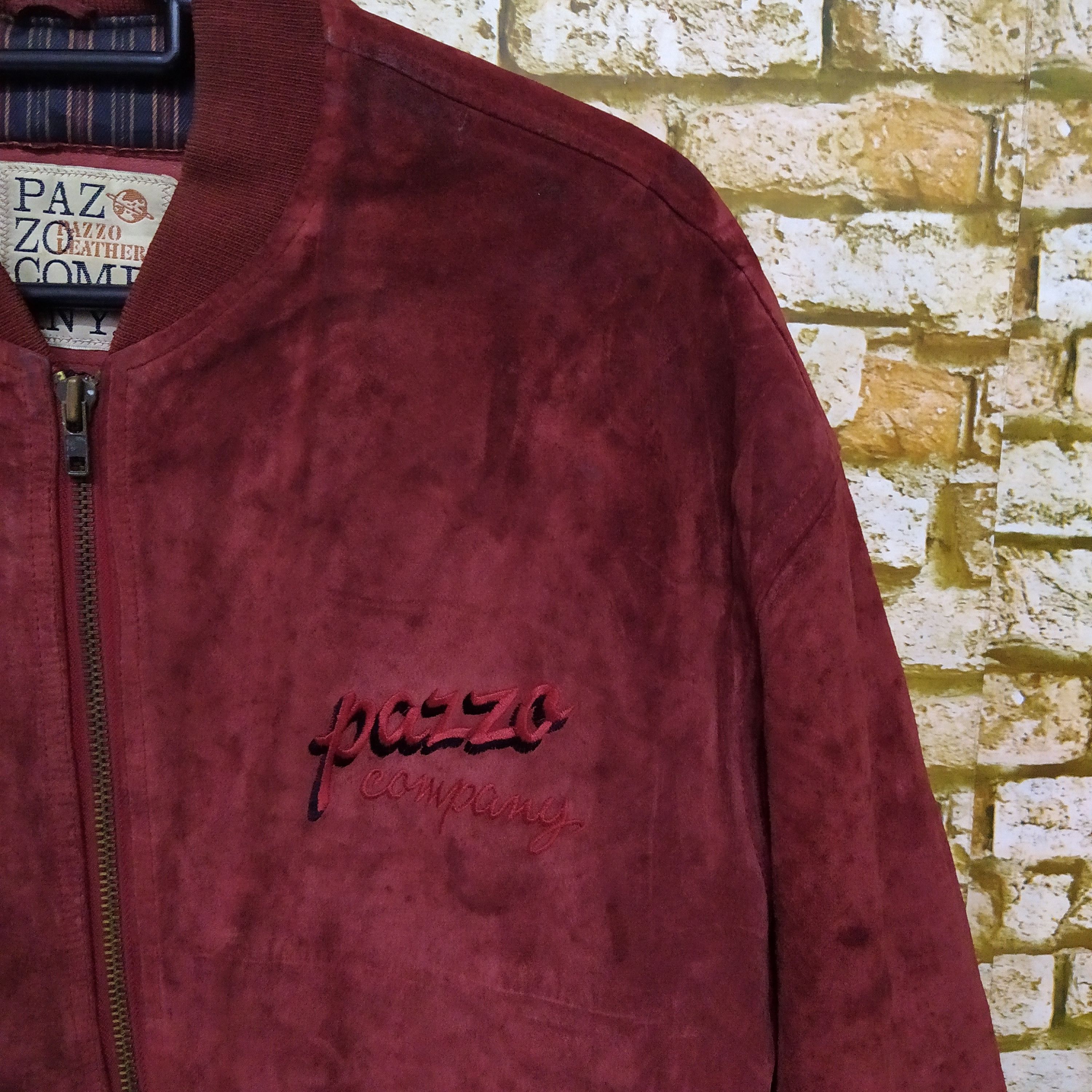 Pazzo PAZZO RED LEATHER JACKET EMBROIDERRED (D560) Size US L / EU 52-54 / 3 - 4 Thumbnail