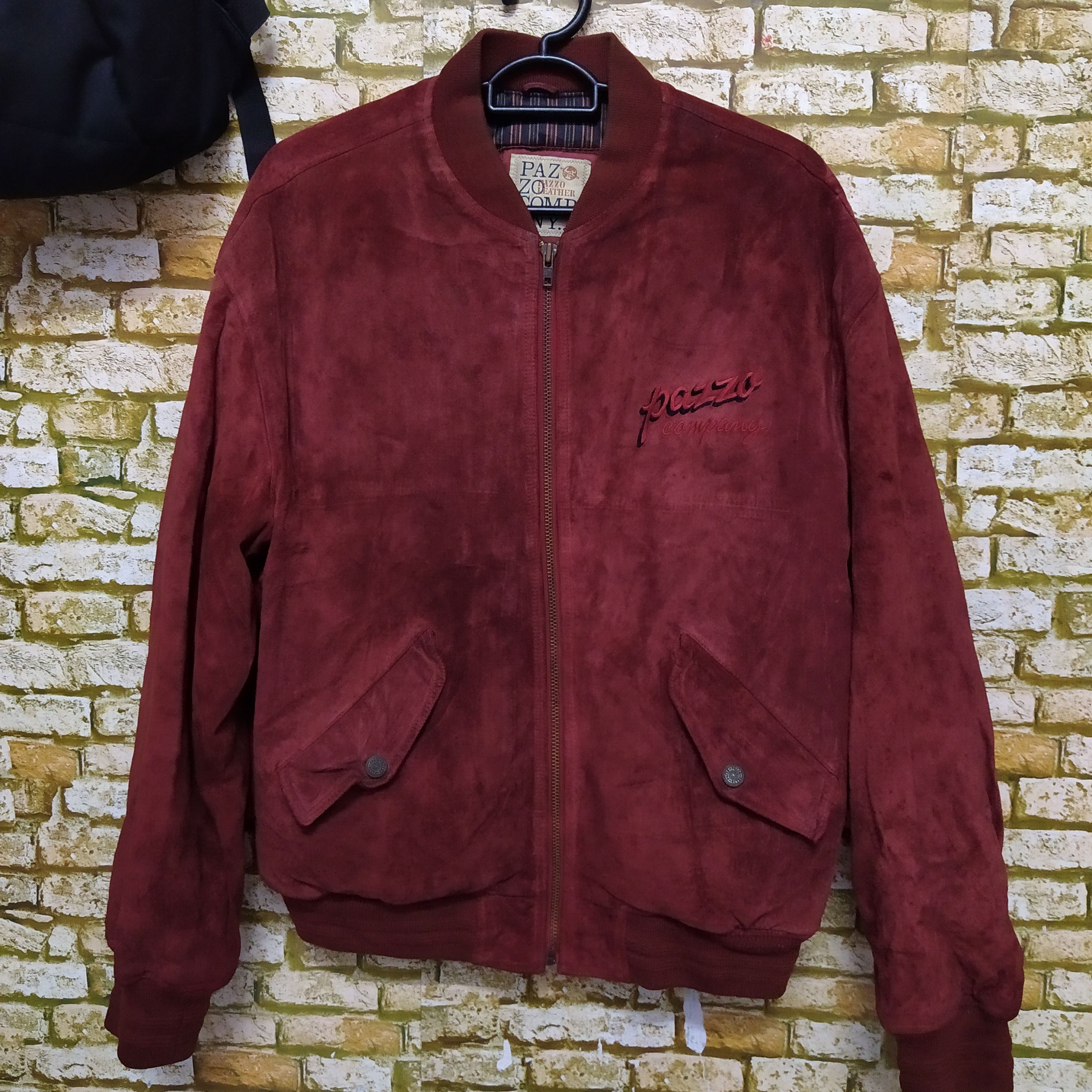 Pazzo PAZZO RED LEATHER JACKET EMBROIDERRED (D560) Size US L / EU 52-54 / 3 - 3 Thumbnail