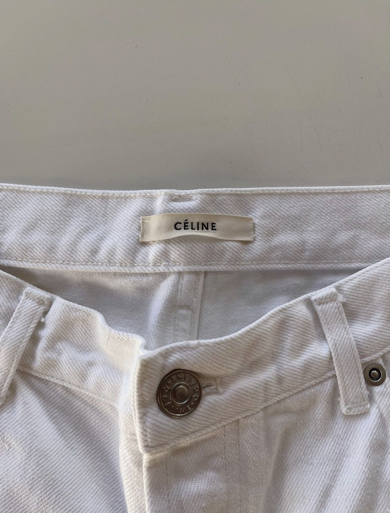 Celine Céline by Phoebe Philo white straight jeans Size 26" / US 2 / IT 38 - 4 Thumbnail