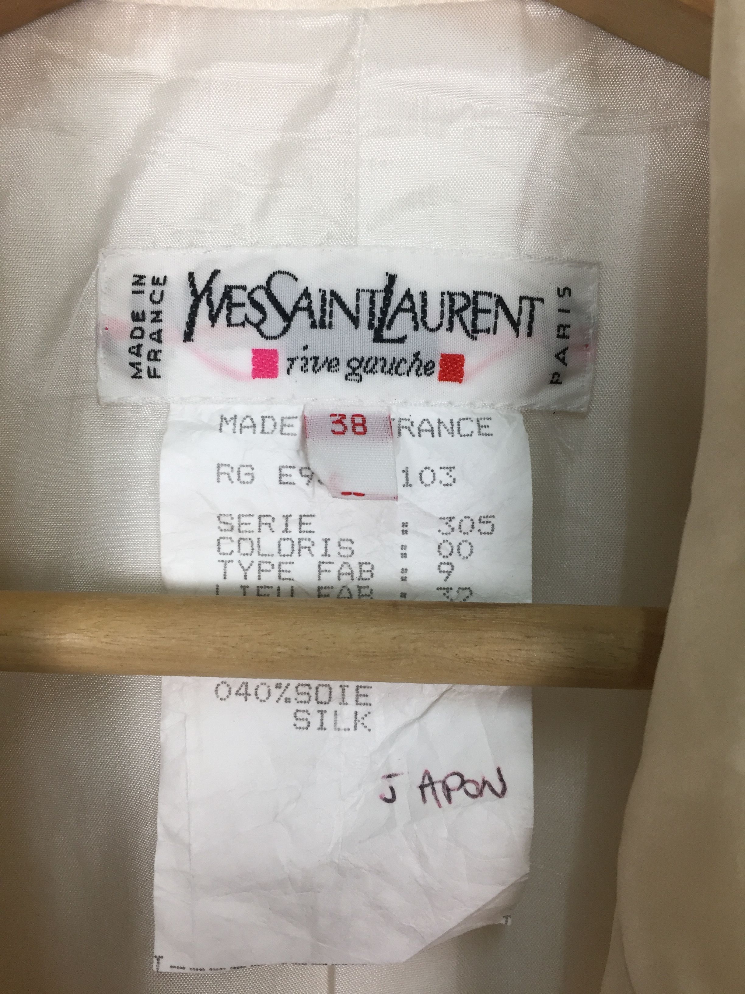 Japanese Brand Yves Saint Laurent Rive Gauche Blazer Jacket Size S / US 4 / IT 40 - 6 Thumbnail