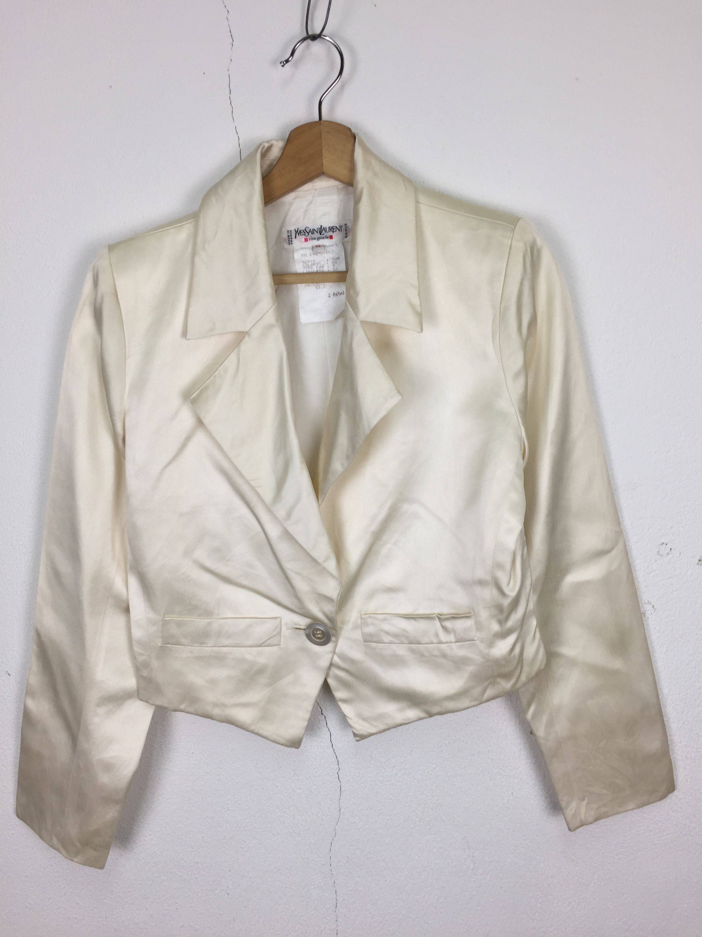 Japanese Brand Yves Saint Laurent Rive Gauche Blazer Jacket Size S / US 4 / IT 40 - 1 Thumbnail