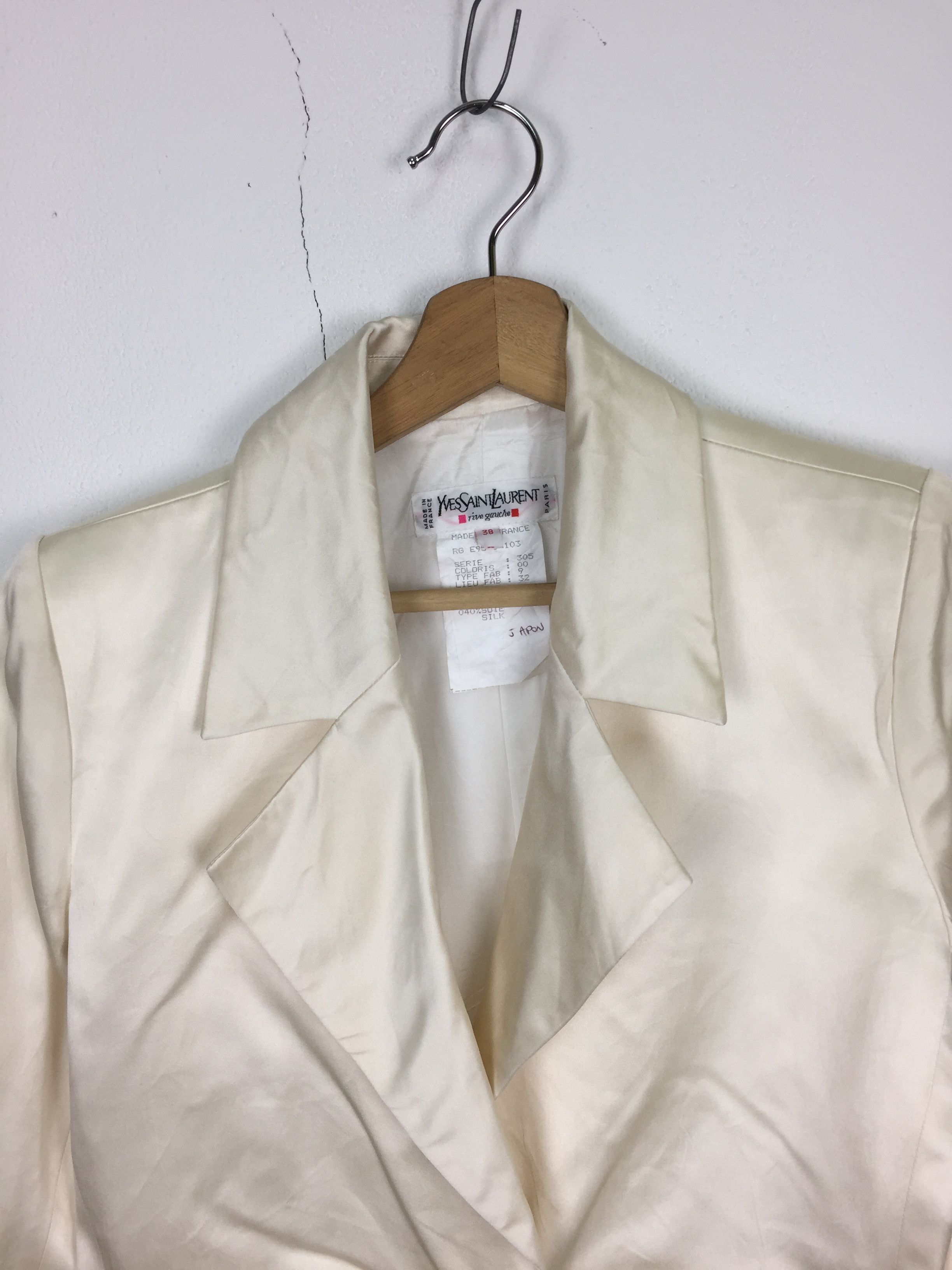 Japanese Brand Yves Saint Laurent Rive Gauche Blazer Jacket Size S / US 4 / IT 40 - 2 Thumbnail
