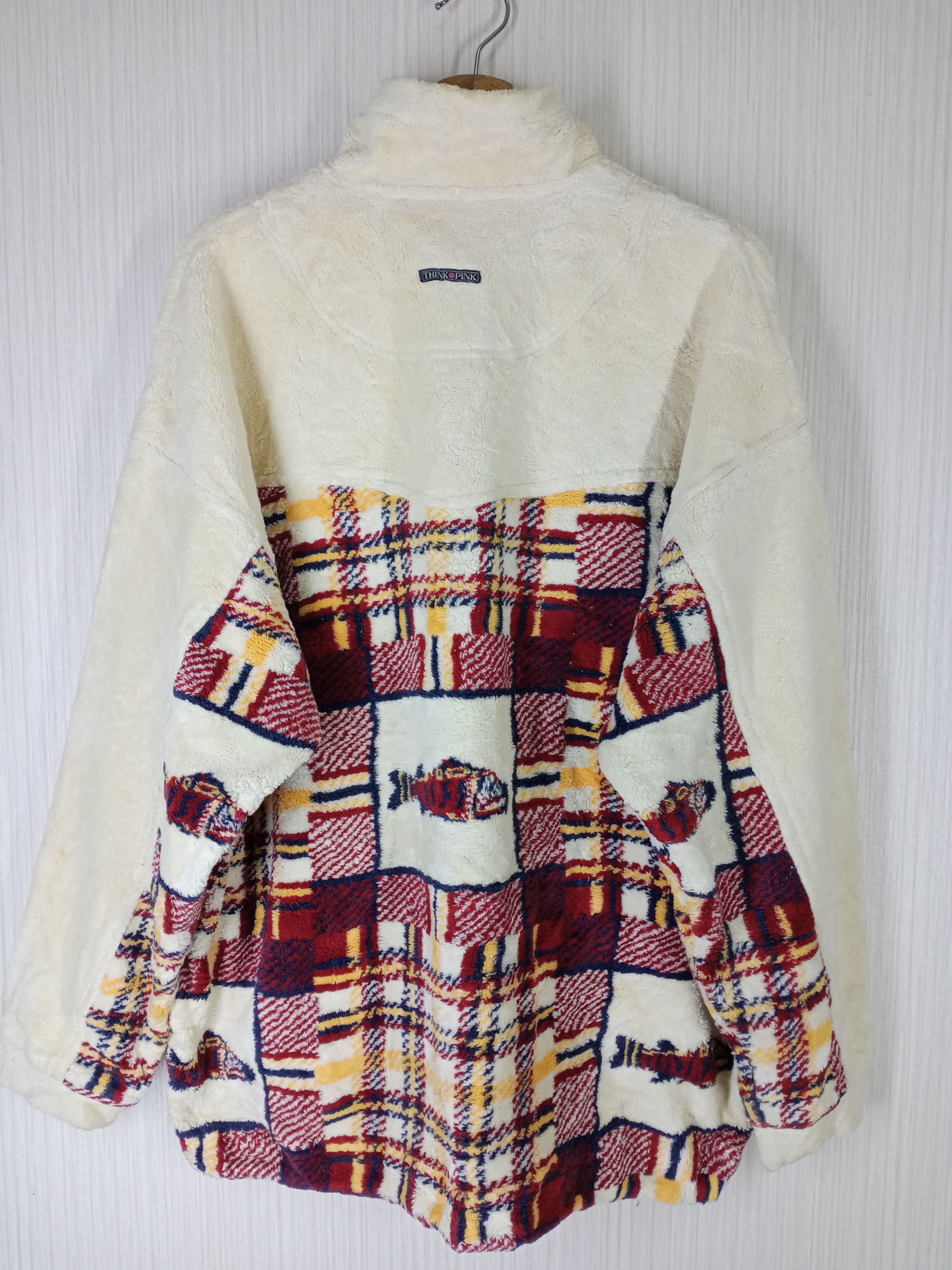 Japanese Brand Rare Japanese Brand Think Pink Half Zip Fleece Size US XL / EU 56 / 4 - 4 Thumbnail