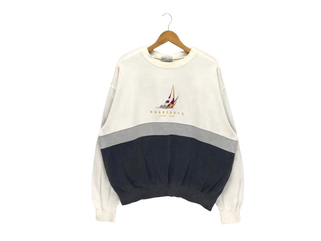 Burberry Vintage Burberrys Yacht Club Big Logo Sweatshirt Burberry Vintage Burberrys Yacht Club Big Logo Sweatshirt