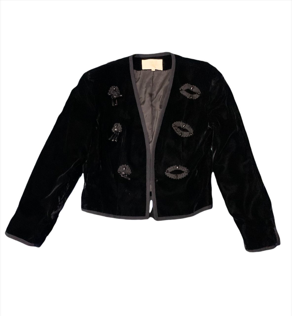 Balenciaga Velour Cropped No Button Jacket Size US S / EU 44-46 / 1 - 1 Thumbnail