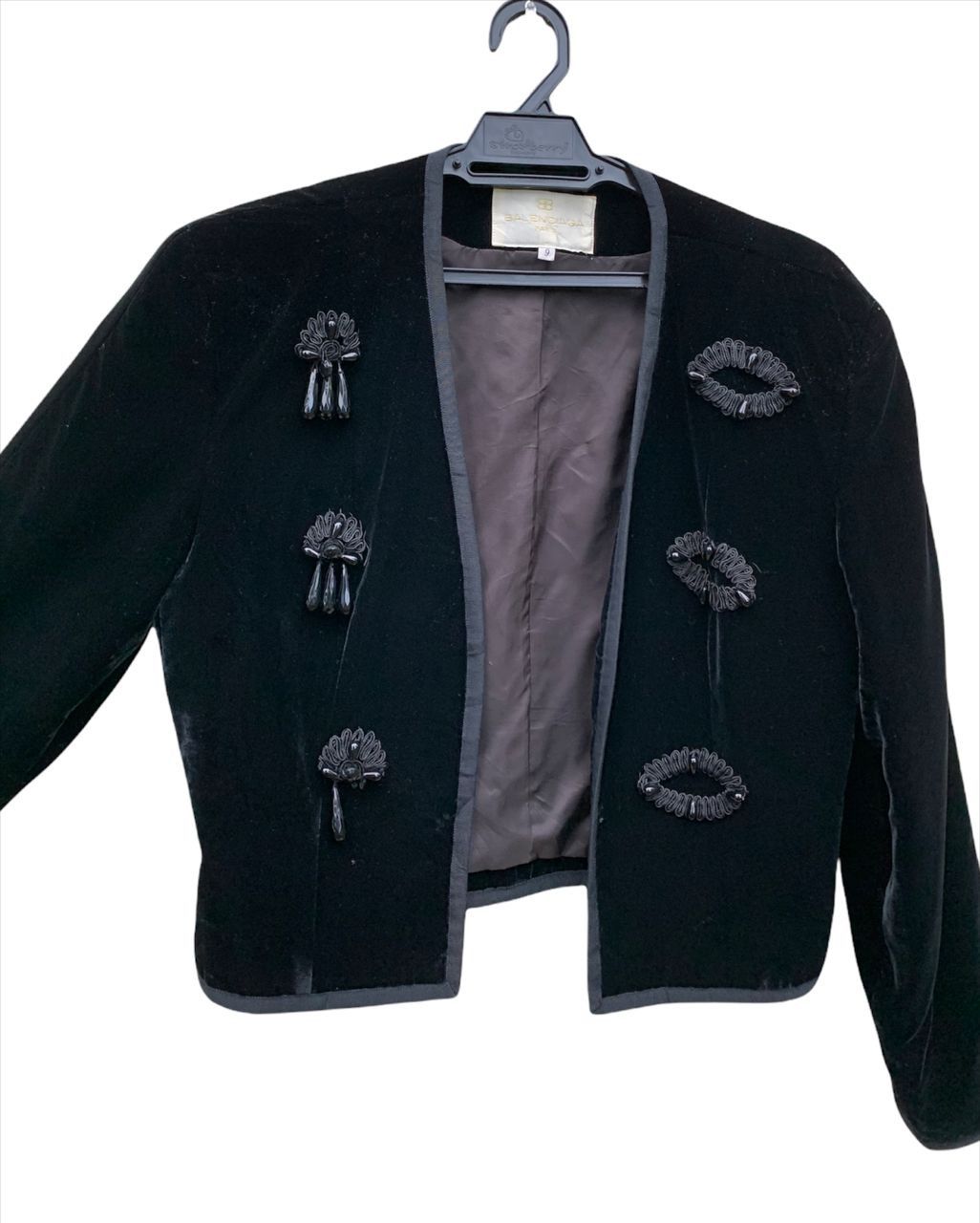 Balenciaga Velour Cropped No Button Jacket Size US S / EU 44-46 / 1 - 2 Thumbnail