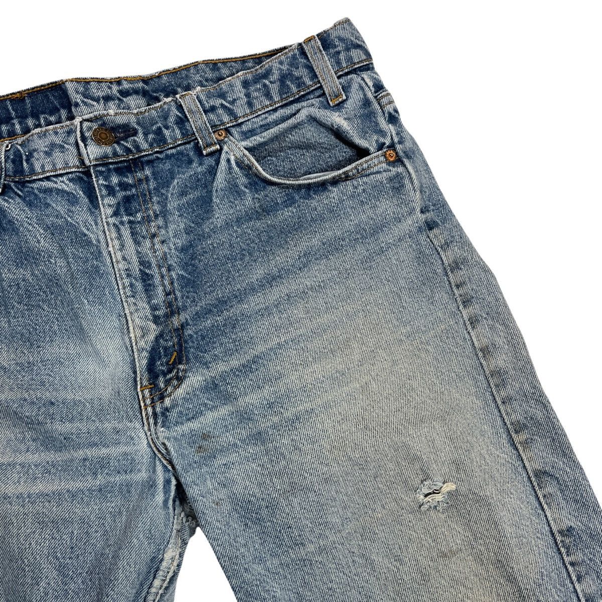Levi's × Vintage 90s Levis 505 Orange Tab Jeans Distressed Size US 32 / EU 48 - 4 Thumbnail