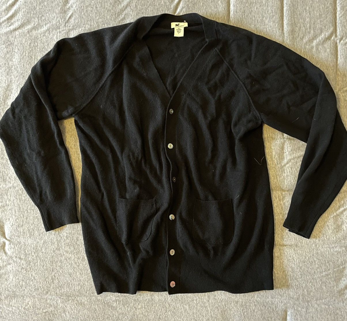 Vintage Black cashmere cardigan mens L excellent condition Size US L / EU 52-54 / 3 - 1 Thumbnail