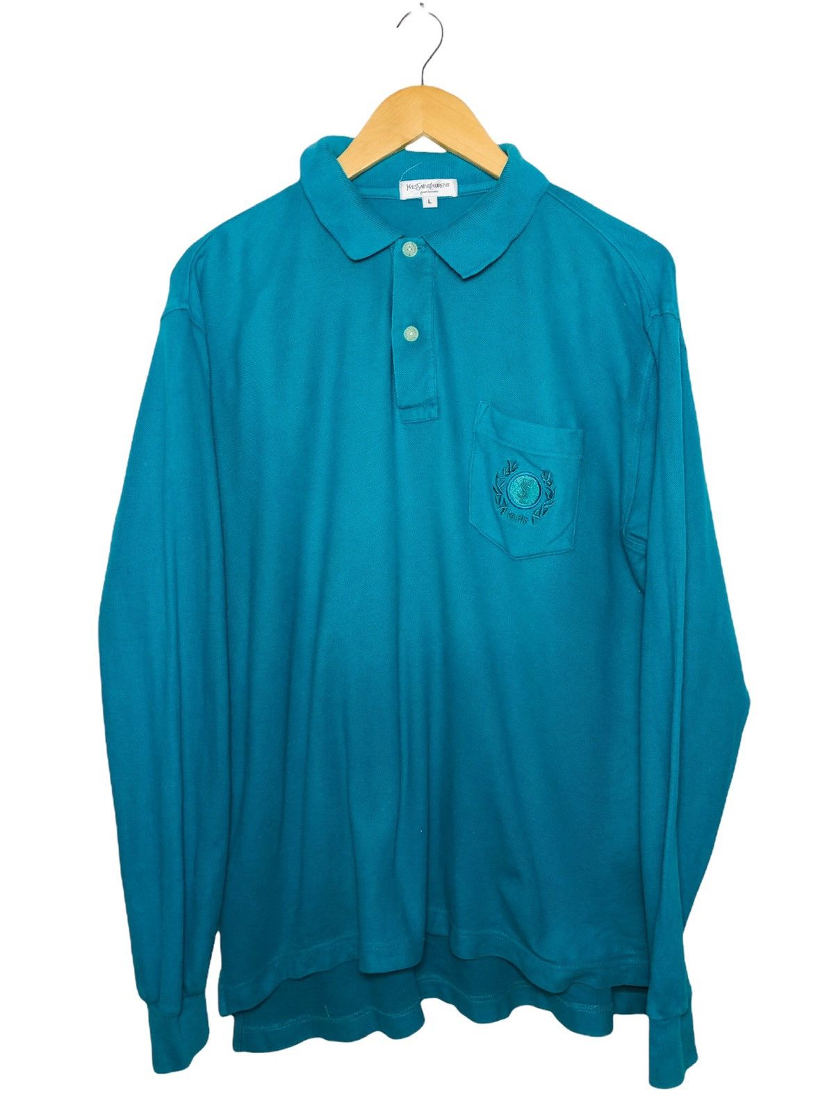 Vintage × Yves Saint Laurent Vintage Ysl small logo longsleeve shirt Size US L / EU 52-54 / 3 - 1 Thumbnail