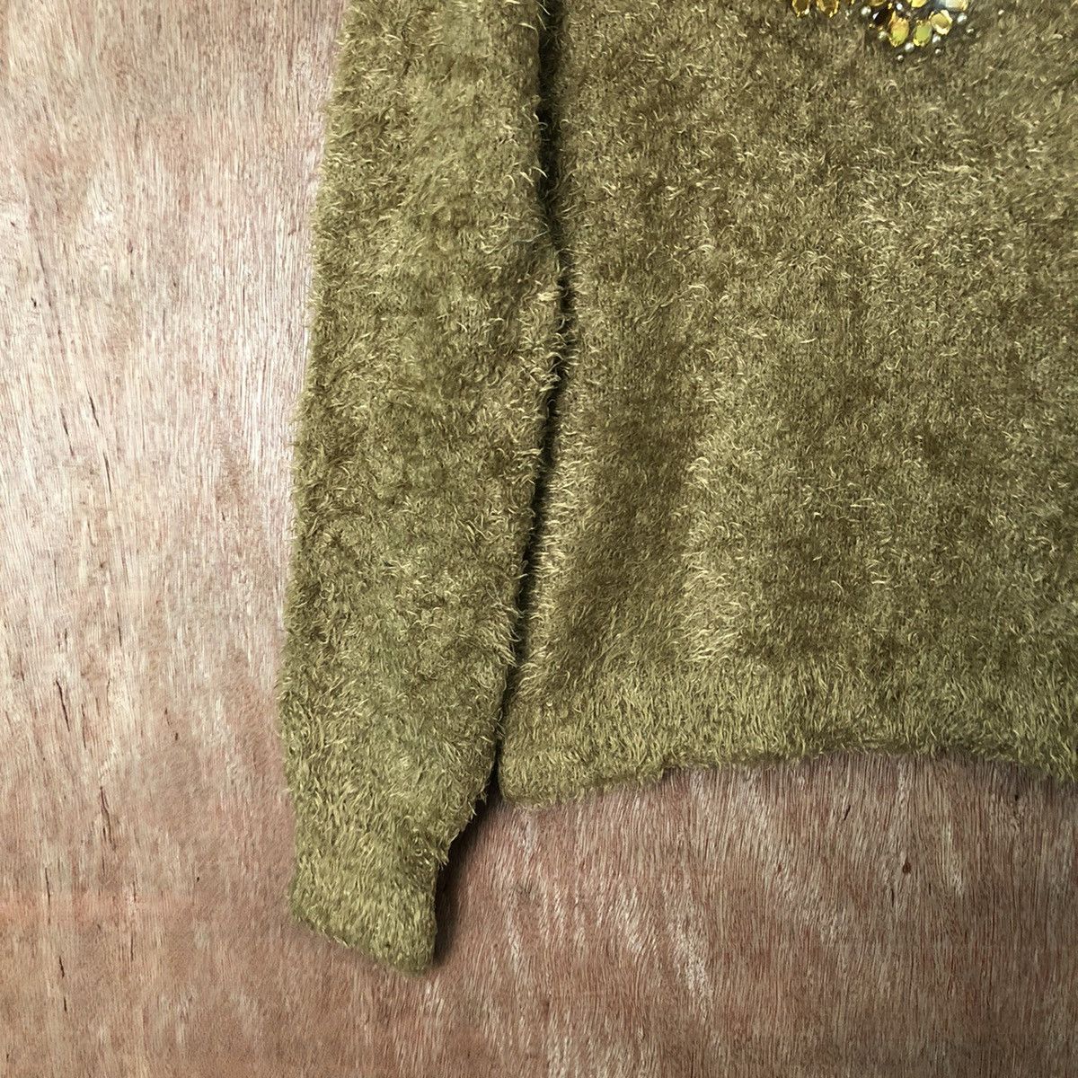 Vintage GU Brown Shag Shaggy Fur Mohair Knitwear #6469 Size S / US 4 / IT 40 - 4 Thumbnail