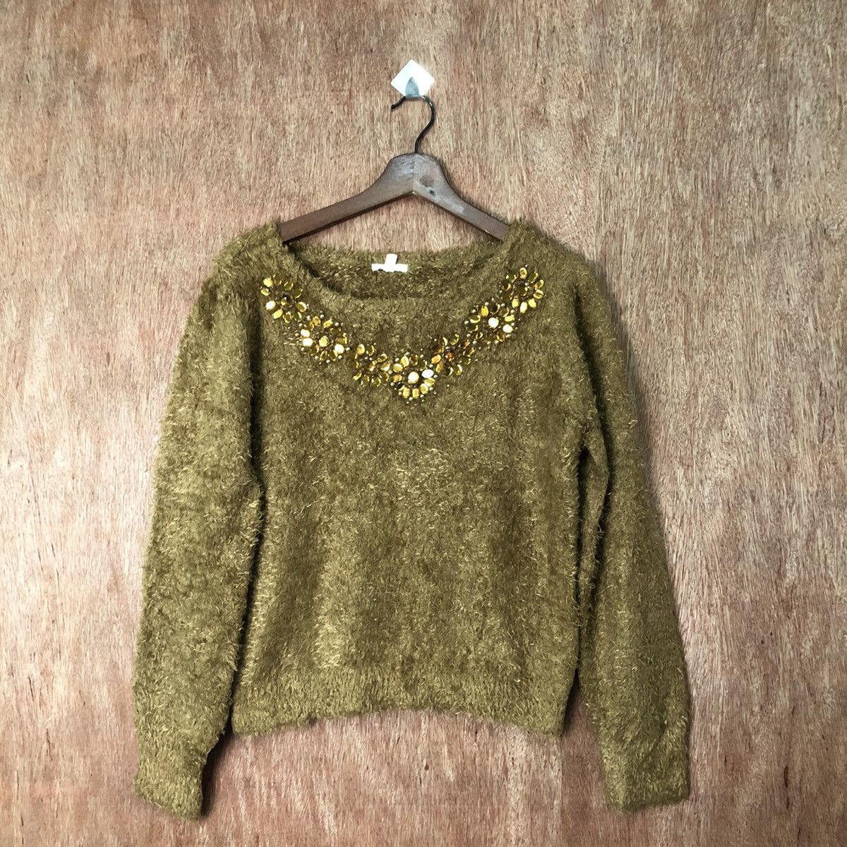 Vintage GU Brown Shag Shaggy Fur Mohair Knitwear #6469 Size S / US 4 / IT 40 - 1 Thumbnail