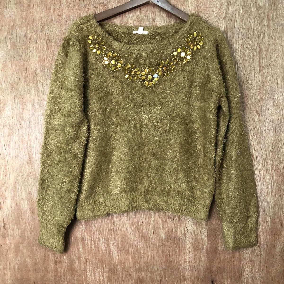 Vintage GU Brown Shag Shaggy Fur Mohair Knitwear #6469 Size S / US 4 / IT 40 - 3 Thumbnail