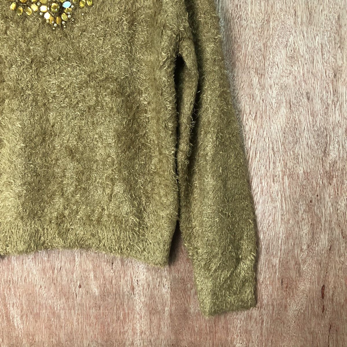 Vintage GU Brown Shag Shaggy Fur Mohair Knitwear #6469 Size S / US 4 / IT 40 - 5 Thumbnail