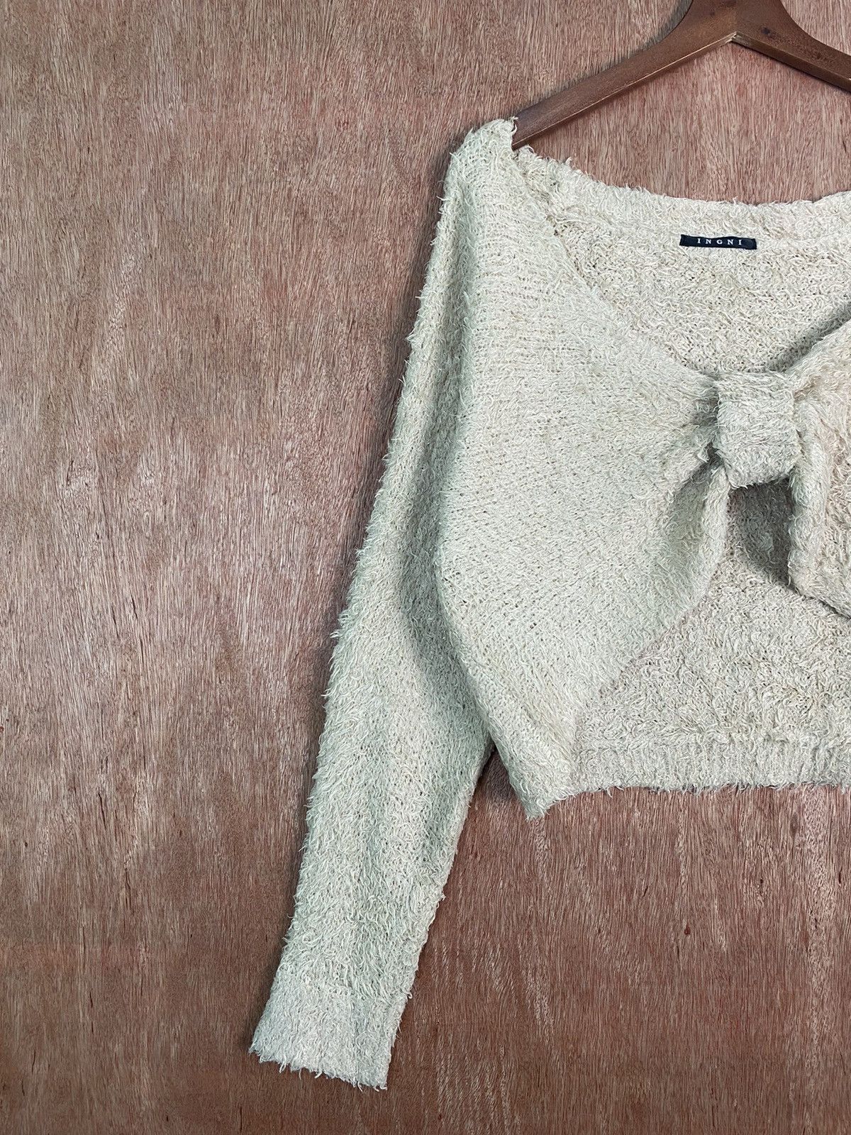 Homespun Knitwear × Japanese Brand DL Ingni Brown cardigan Shaggy Fur Mohair Knitwear #B618 Size M / US 6-8 / IT 42-44 - 3 Thumbnail