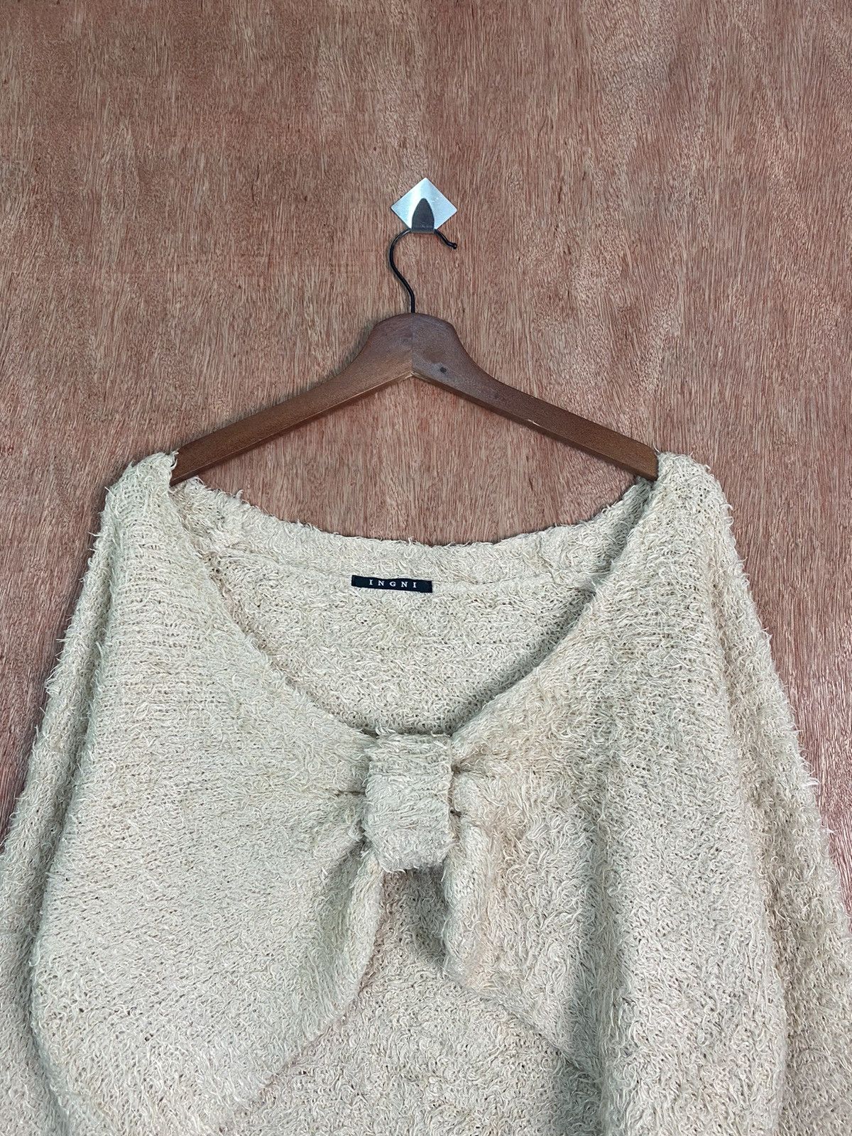 Homespun Knitwear × Japanese Brand DL Ingni Brown cardigan Shaggy Fur Mohair Knitwear #B618 Size M / US 6-8 / IT 42-44 - 2 Thumbnail