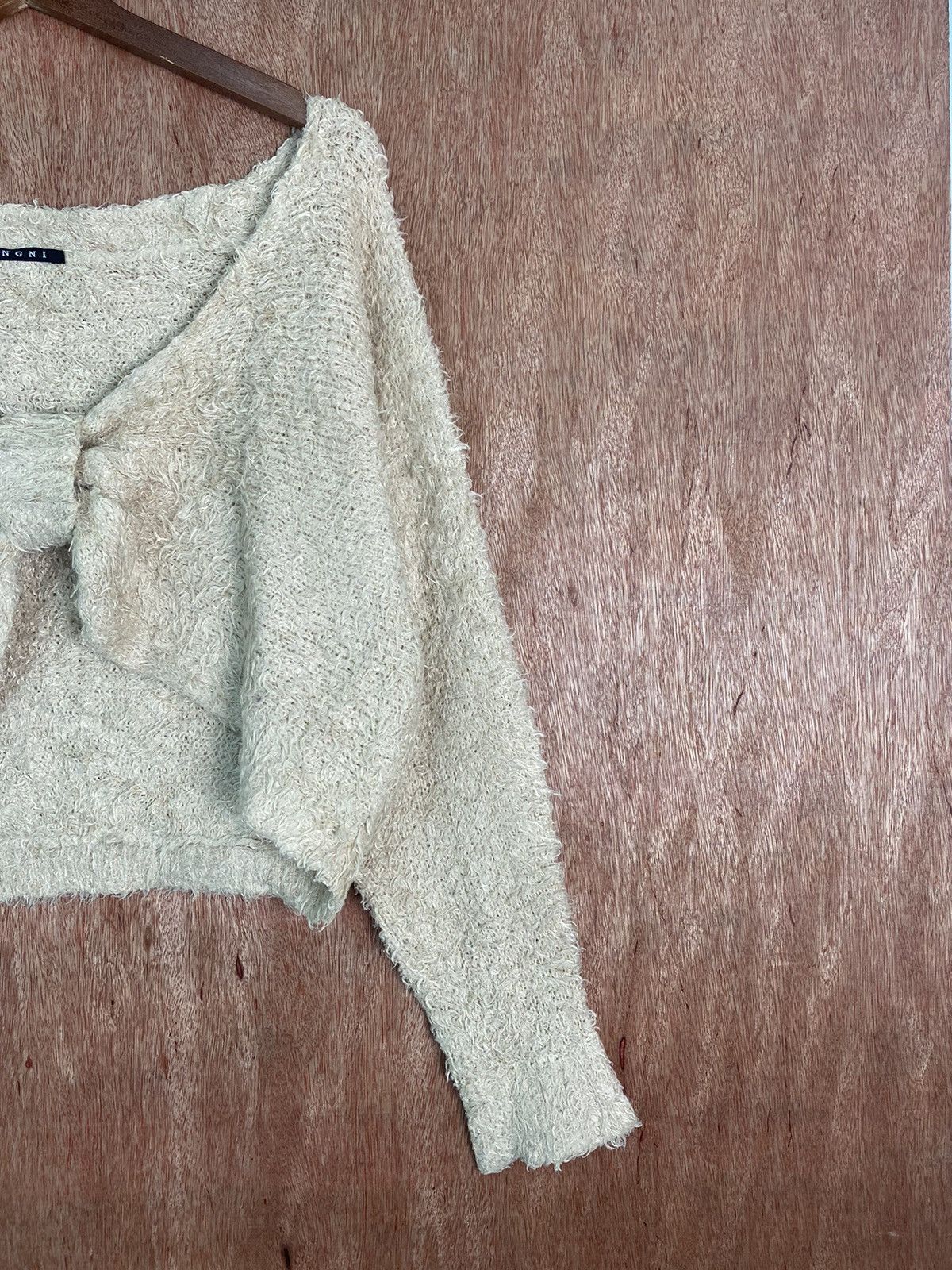 Homespun Knitwear × Japanese Brand DL Ingni Brown cardigan Shaggy Fur Mohair Knitwear #B618 Size M / US 6-8 / IT 42-44 - 4 Thumbnail