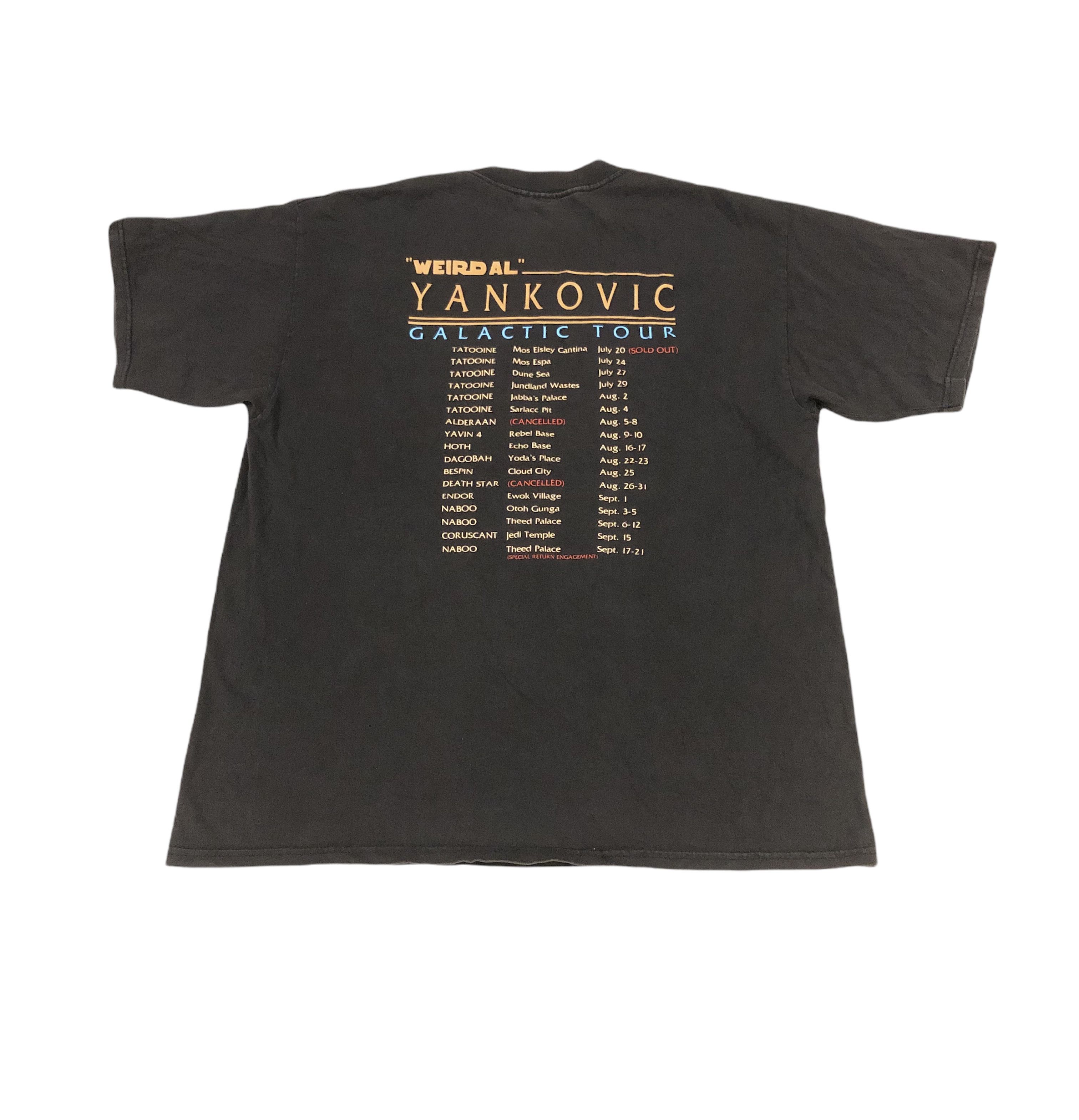 Band Tees Vintage Rare Weirdal Yankovic The Saga Begin Galactic Tour Size US XL / EU 56 / 4 - 2 Thumbnail