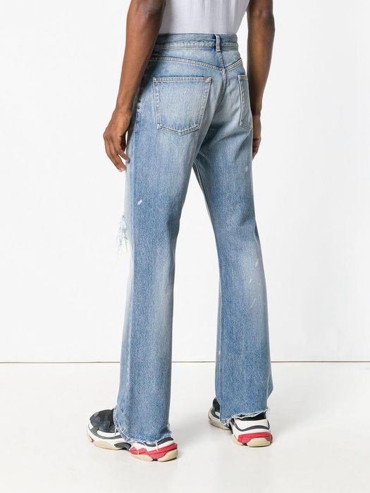 Balenciaga Balenciaga FW18 Bootcut Flared Distressed Denim Jeans | Grailed