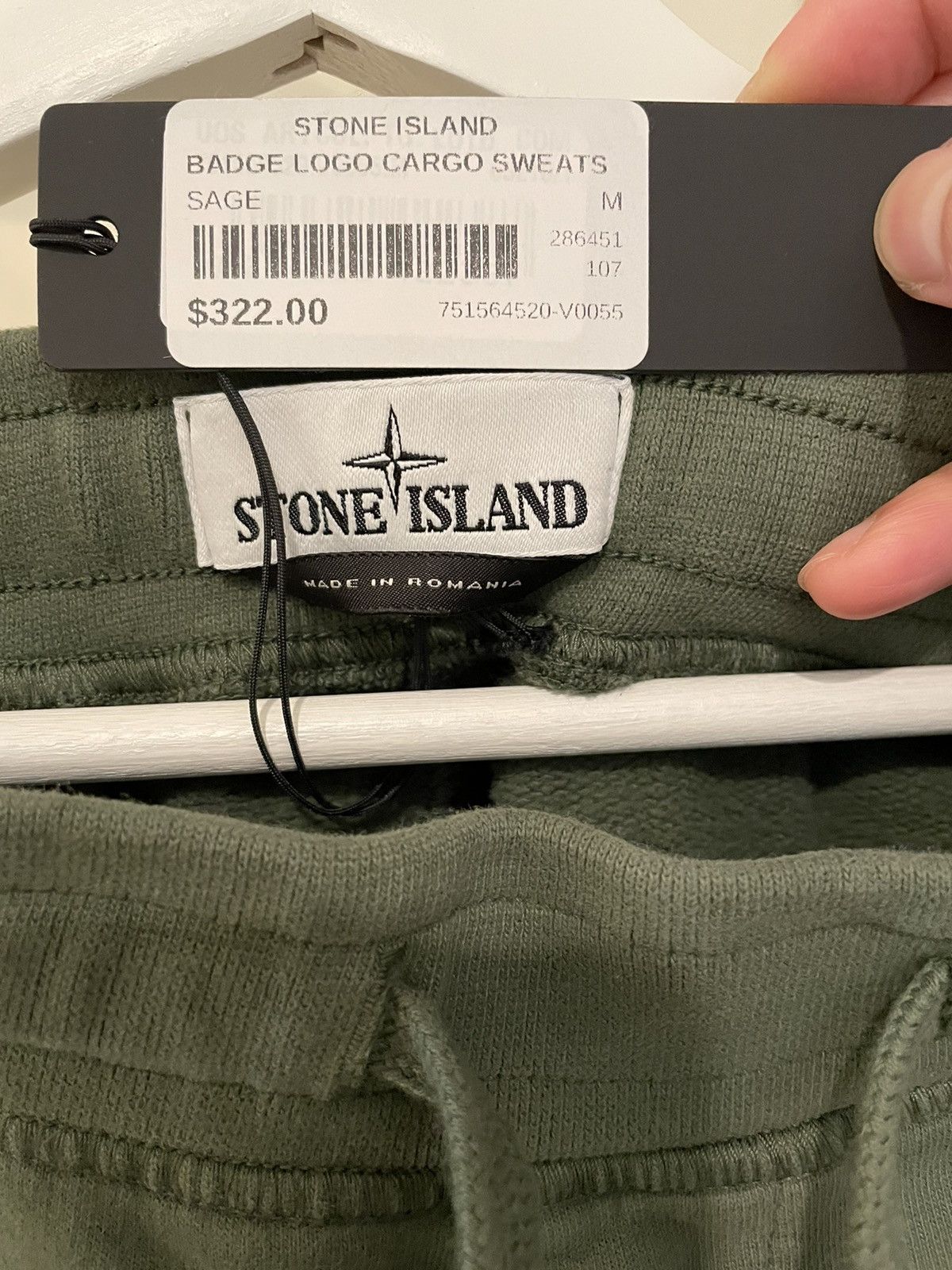 Stone Island Stone Island Sage Green Sweatpants size M Grailed