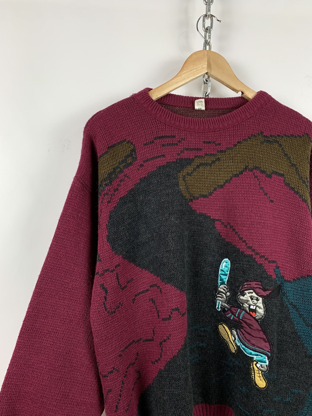 Cartoon Network 80s Vintage Cartoon Wool Iceberg Style Sweater Size US L / EU 52-54 / 3 - 5 Thumbnail