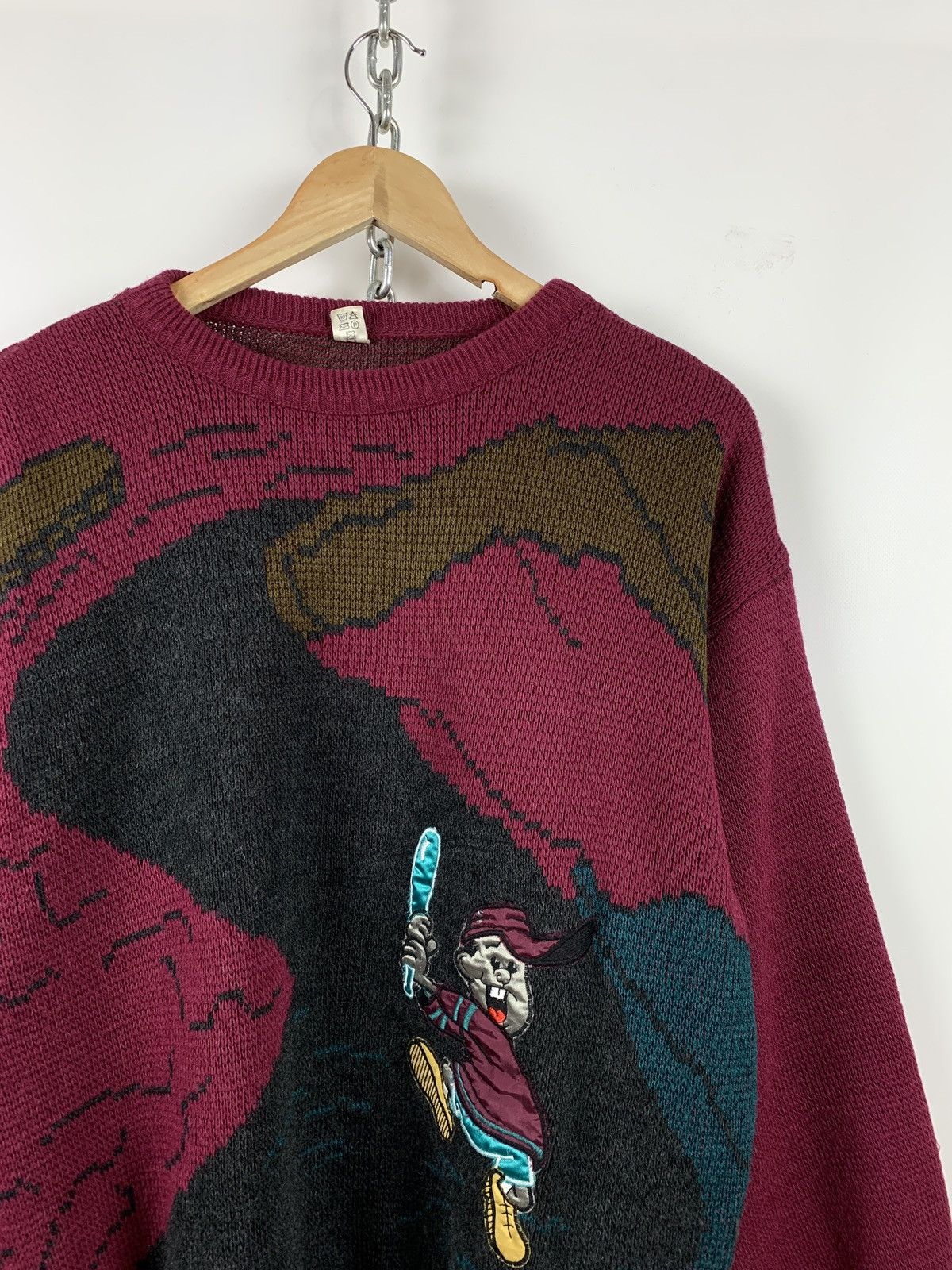 Cartoon Network 80s Vintage Cartoon Wool Iceberg Style Sweater Size US L / EU 52-54 / 3 - 4 Thumbnail