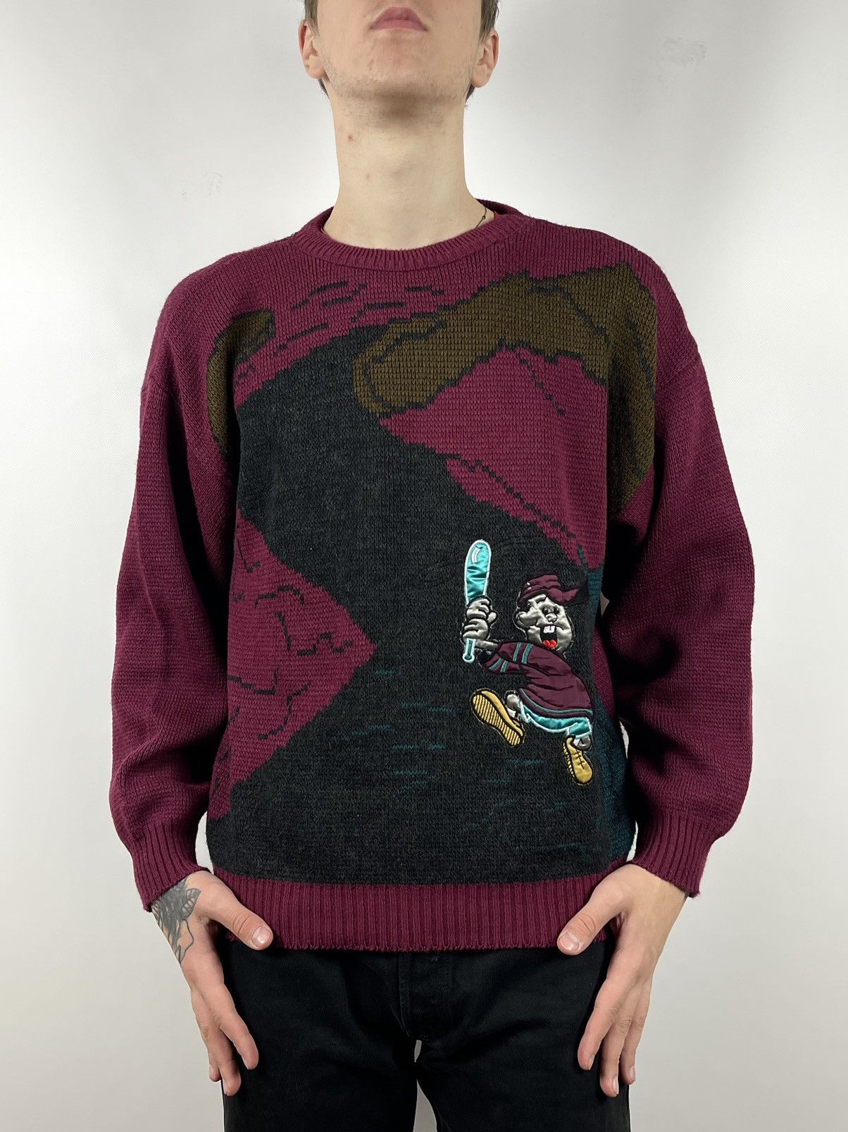Cartoon Network 80s Vintage Cartoon Wool Iceberg Style Sweater Size US L / EU 52-54 / 3 - 1 Thumbnail