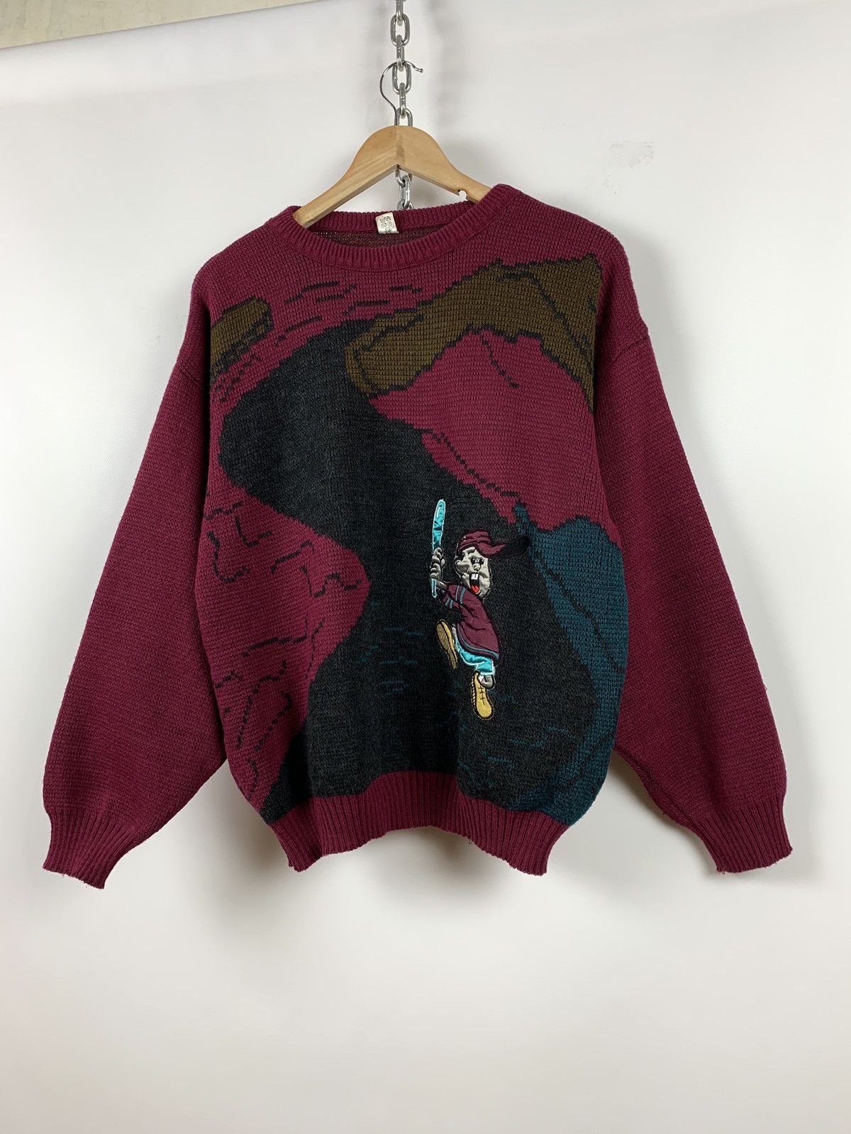 Cartoon Network 80s Vintage Cartoon Wool Iceberg Style Sweater Size US L / EU 52-54 / 3 - 8 Thumbnail