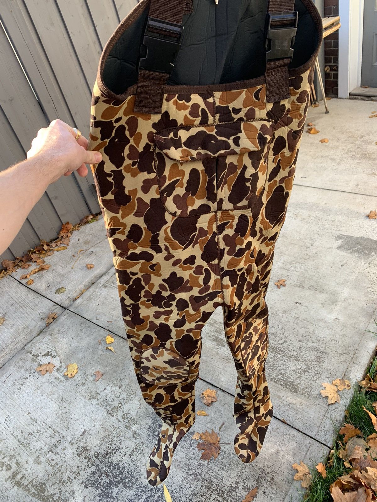 Vintage Bushline Outdoors Camo Neoprene Fishing Waders