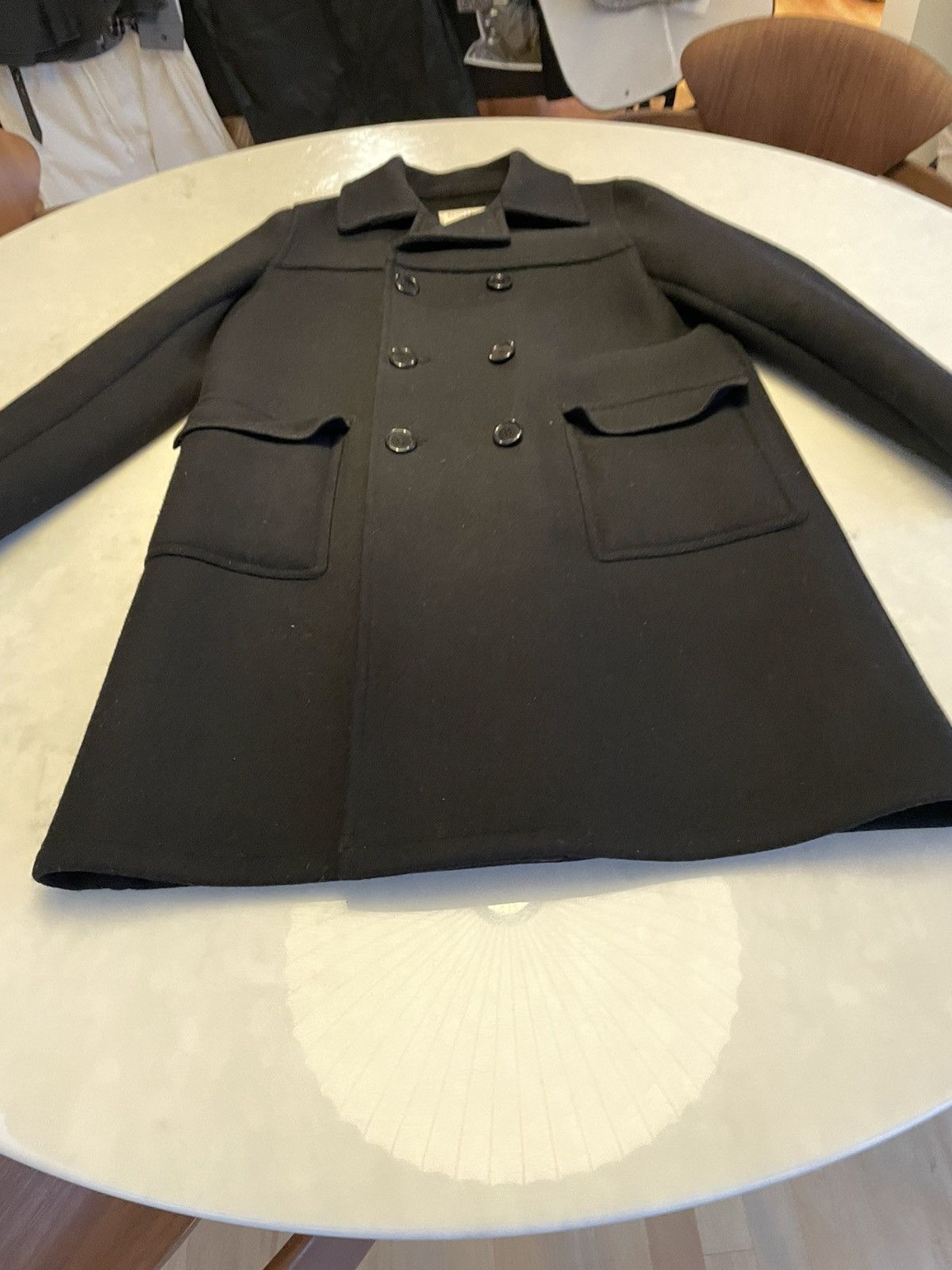 Hedi Slimane × Saint Laurent Paris Saint Laurent FW14 Wool Peacoat Size S / US 4 / IT 40 - 3 Thumbnail
