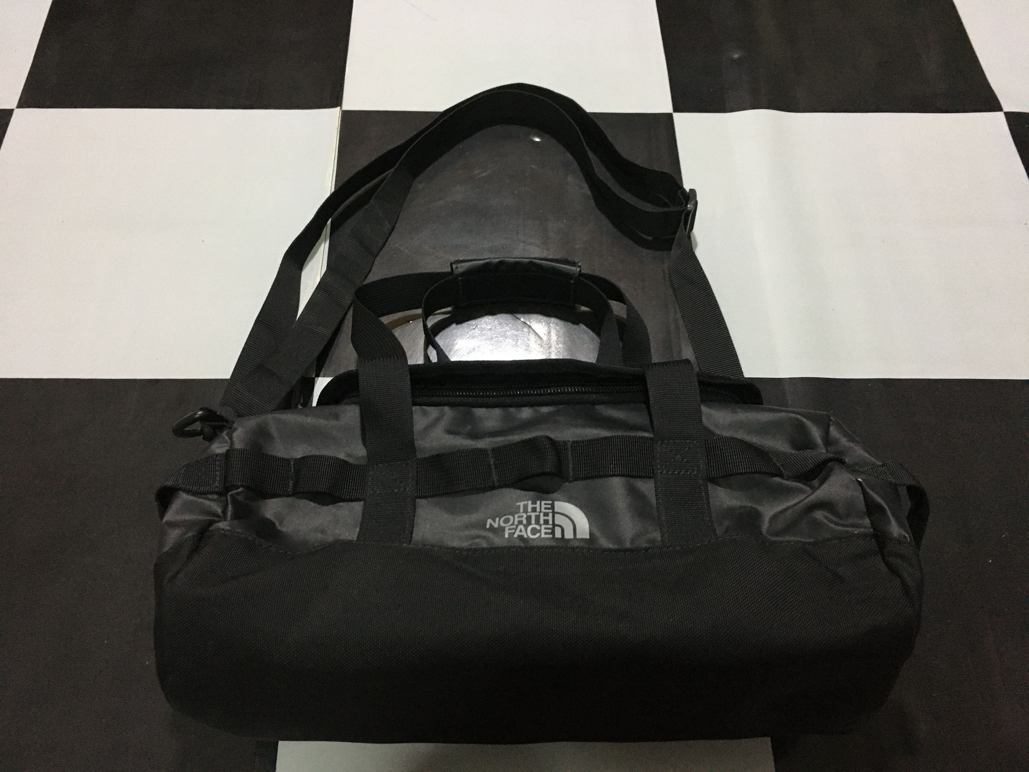 Vintage The North Face Mini Duffel Bag Nylon in Black, Men's