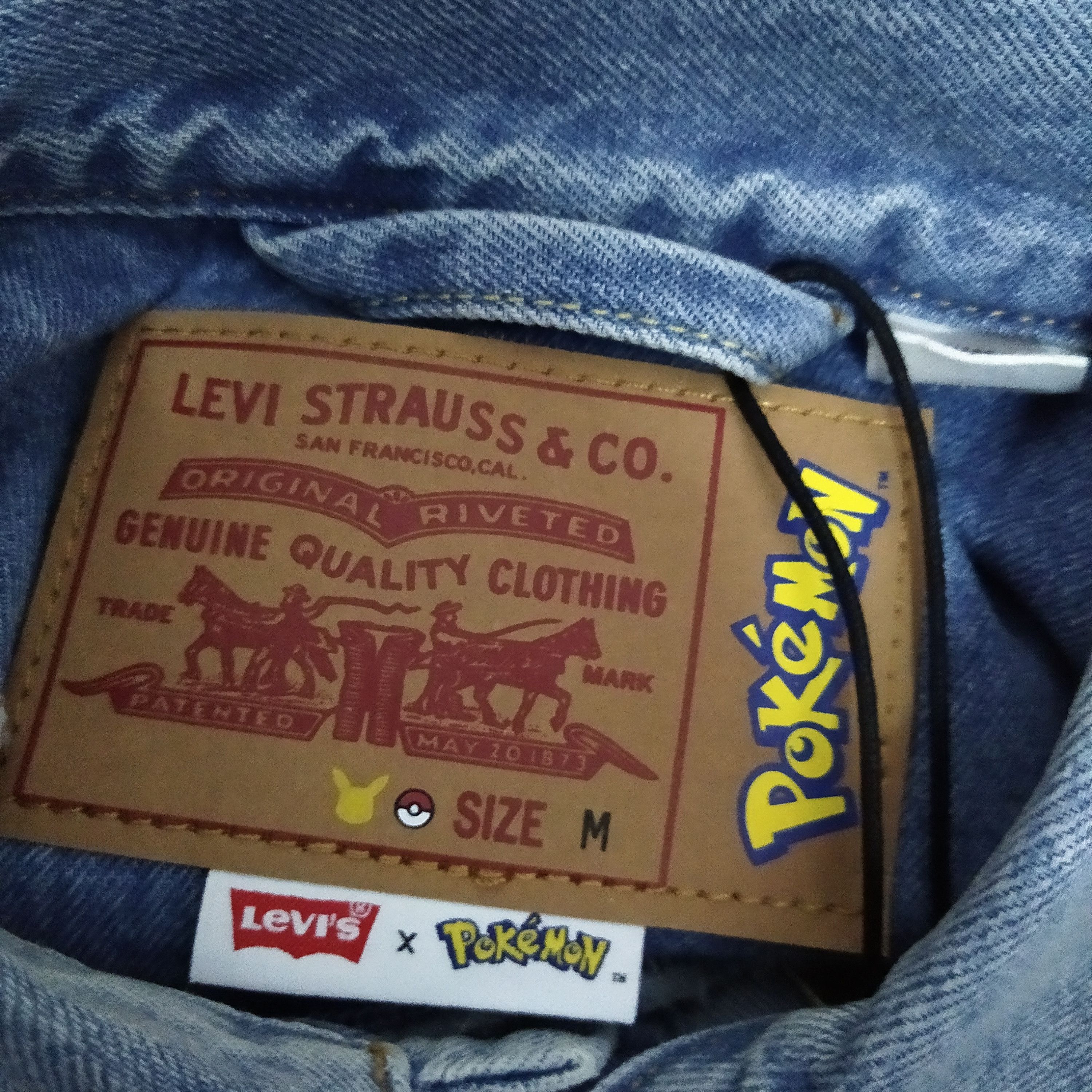 Cartoon Network LEVIS x POKEMON BIG E DENIM JACKET EMBROIDERRED (D569) Size US M / EU 48-50 / 2 - 8 Thumbnail