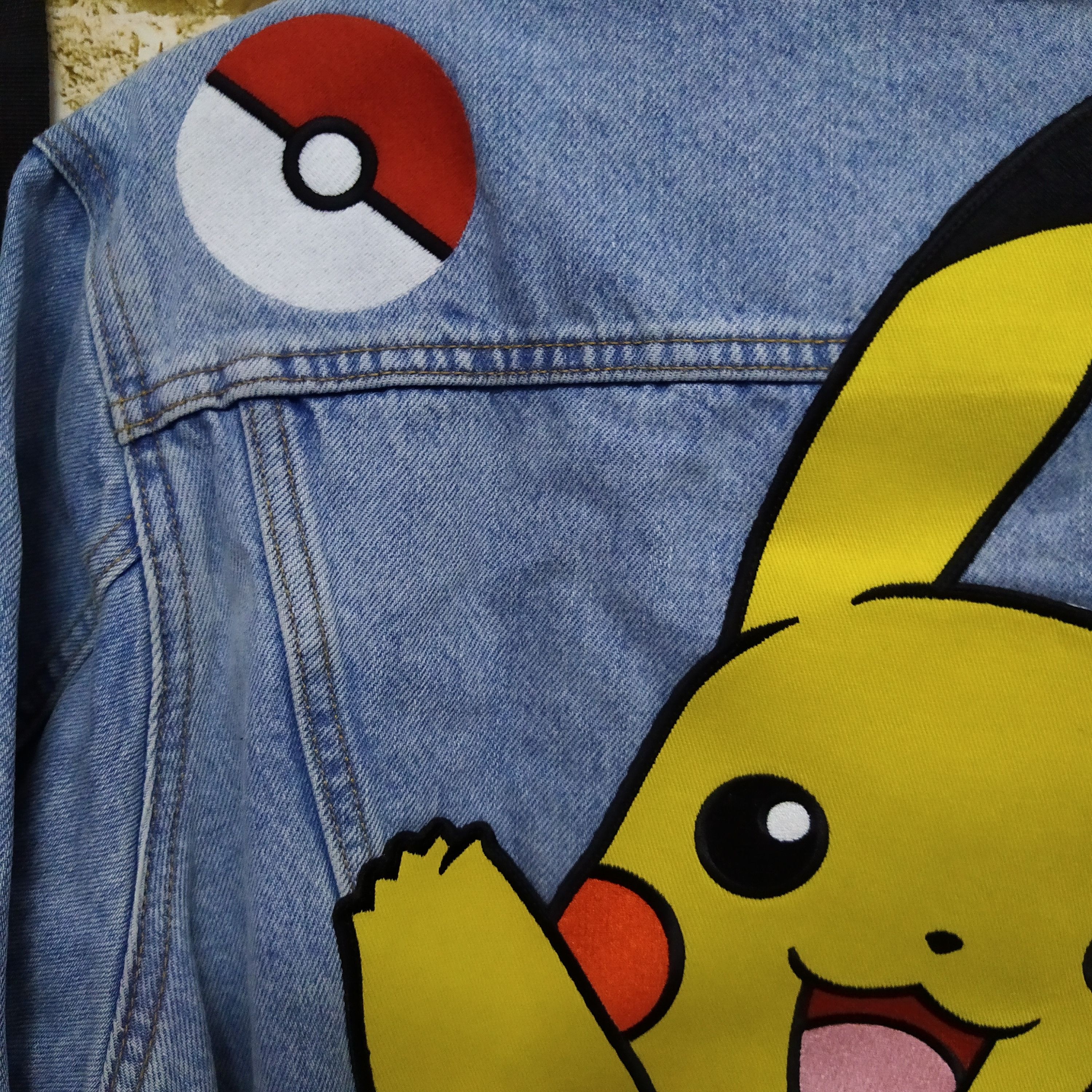 Cartoon Network LEVIS x POKEMON BIG E DENIM JACKET EMBROIDERRED (D569) Size US M / EU 48-50 / 2 - 3 Thumbnail