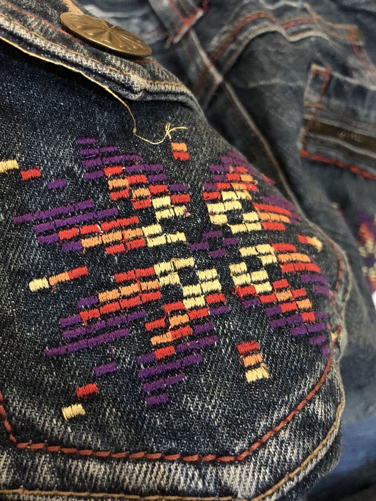 Antik Denim × Seditionaries Embroidery denim unbranded Navajo style size 30 Size US 30 / EU 46 - 4 Thumbnail