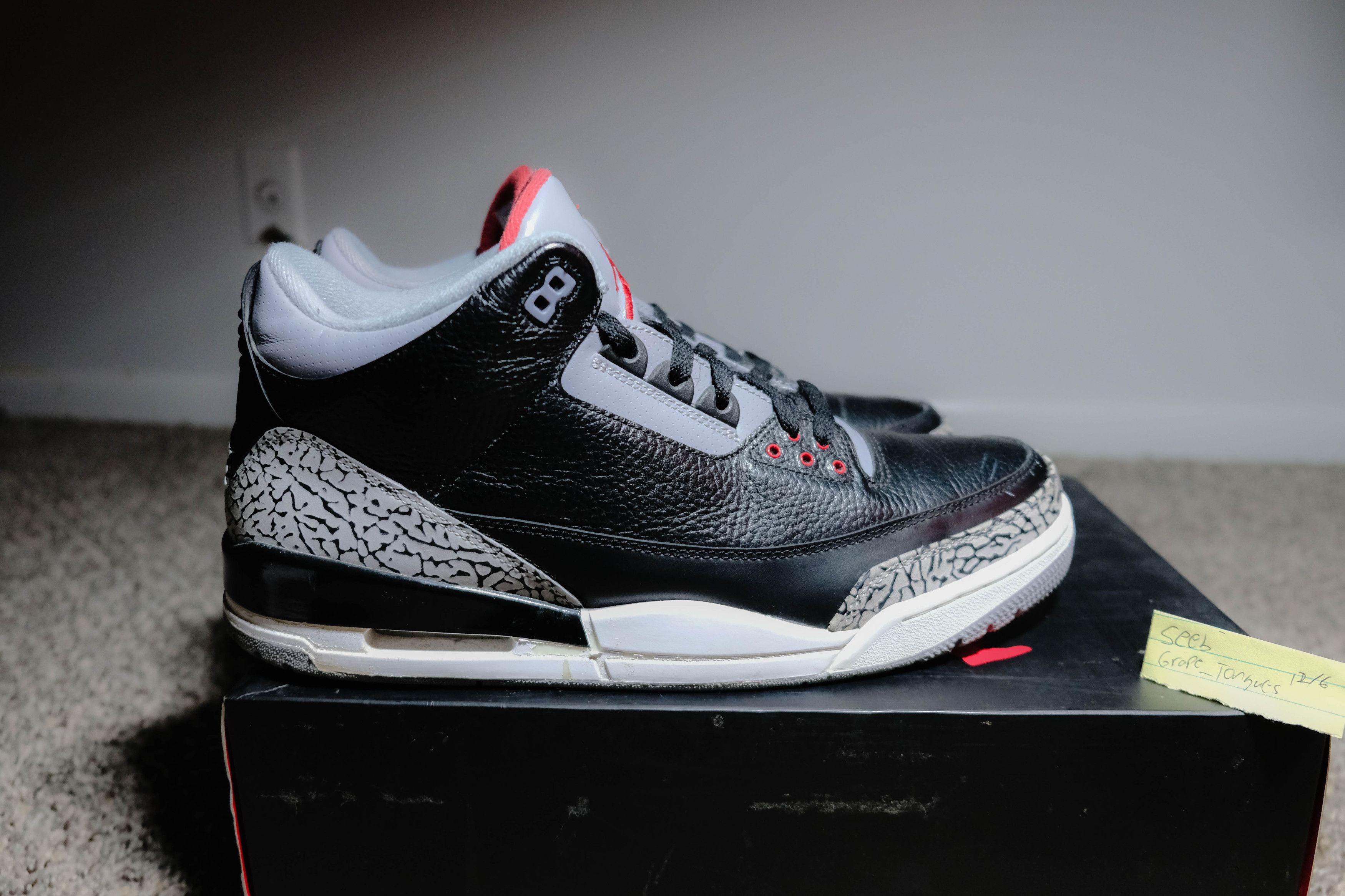 jordan retro 3 black cement