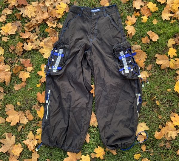 Vintage 90s Mac Gear Nylon Cargo Rave Pants (Skate Goth) | Grailed