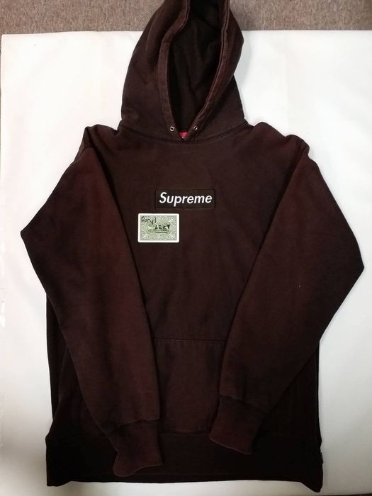 Supreme brown 2024 box logo hoodie