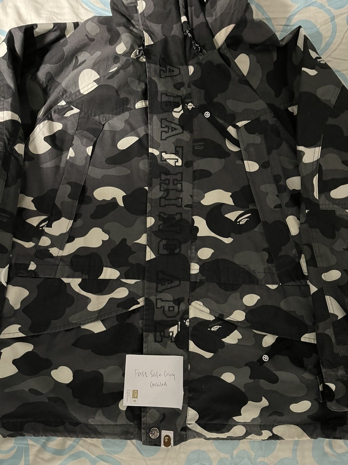Bape Bape Glow in the Dark Black Camo Shark Snowboard Jacket Size US L / EU 52-54 / 3 - 5 Thumbnail