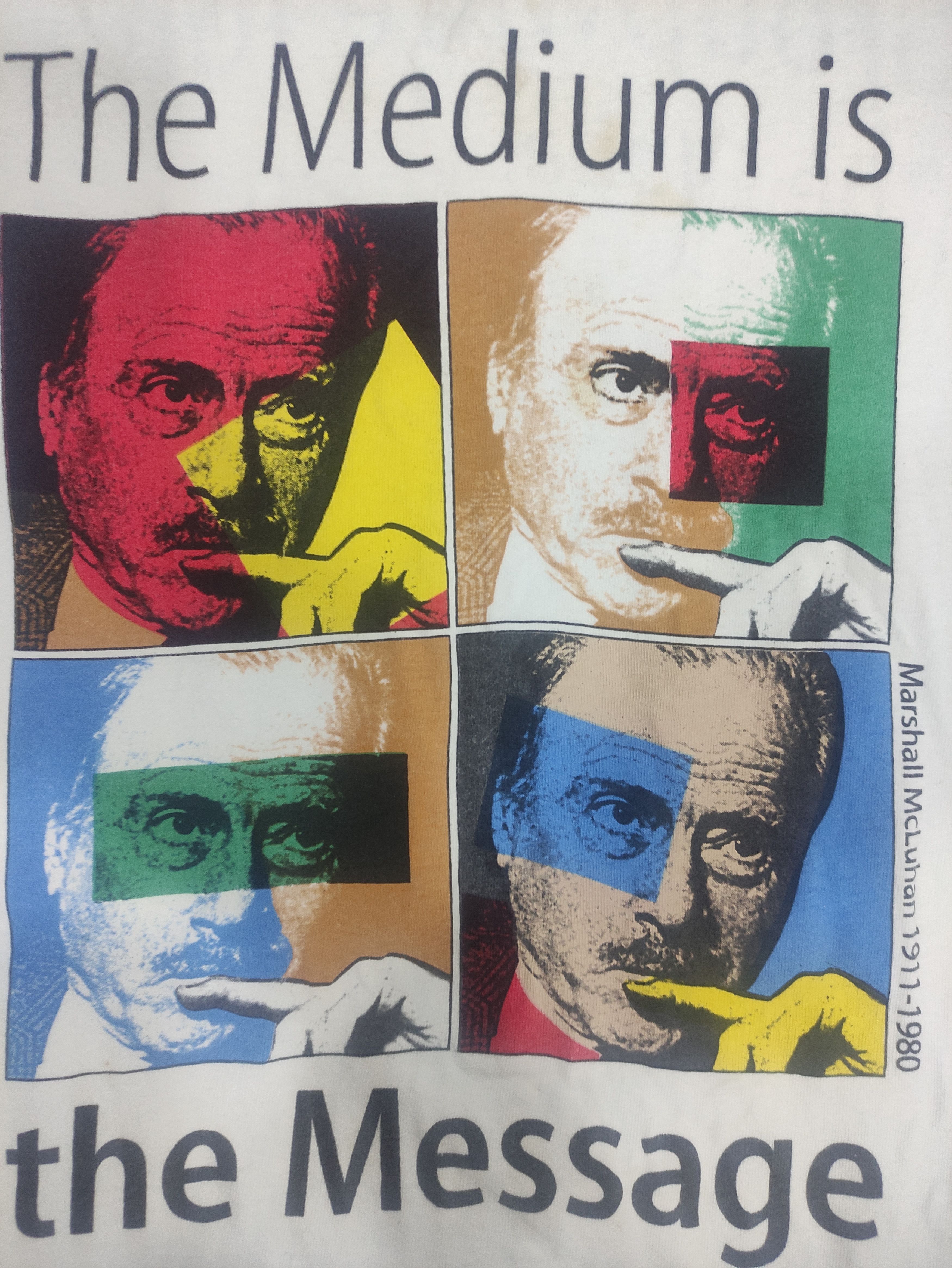 Vintage Vintage Marshall Mcluhan T Shirt Art Size US XL / EU 56 / 4 - 2 Thumbnail