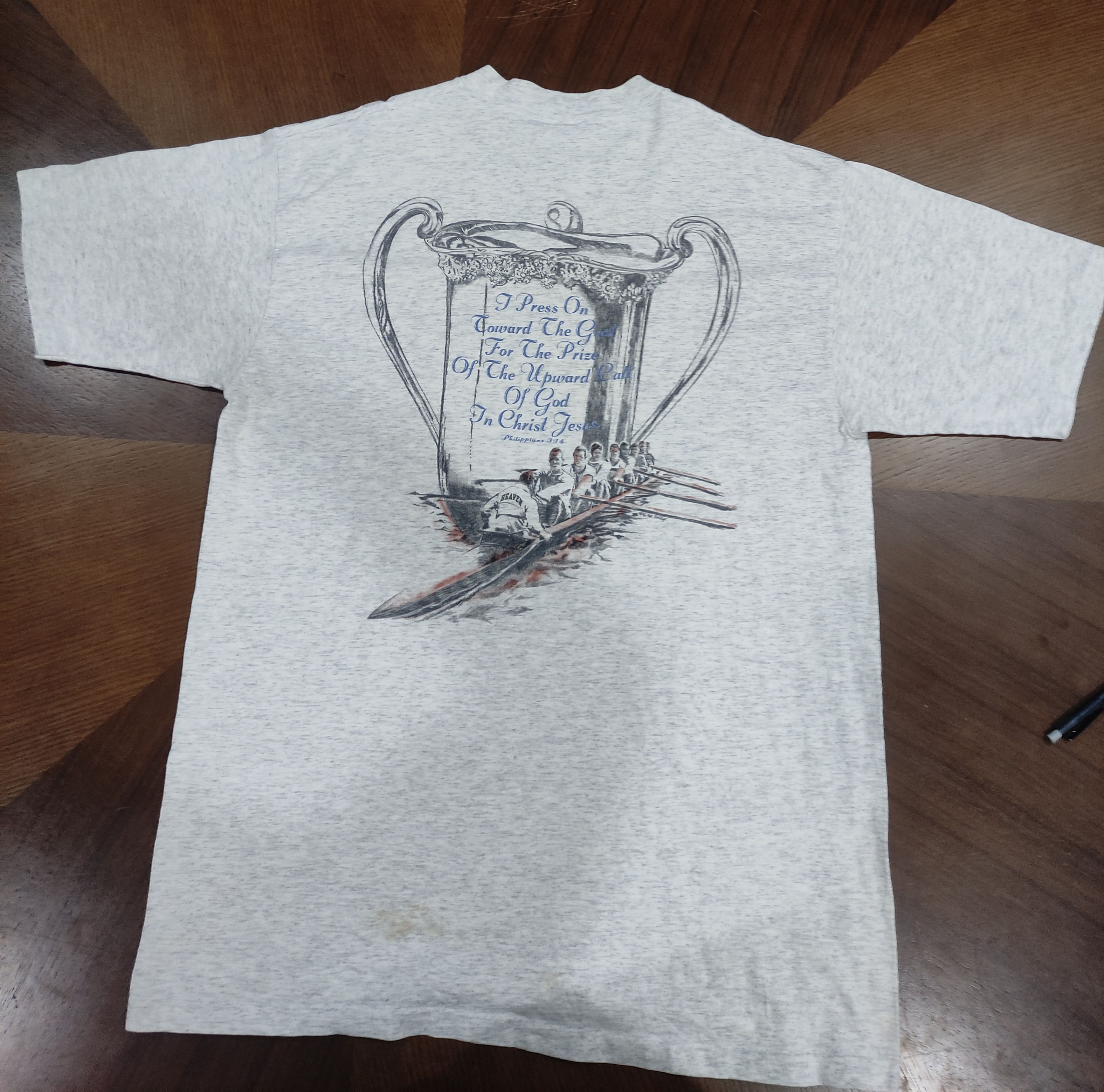 Vintage Vintage 90s Men's Boat race T shirt Size US XL / EU 56 / 4 - 3 Thumbnail