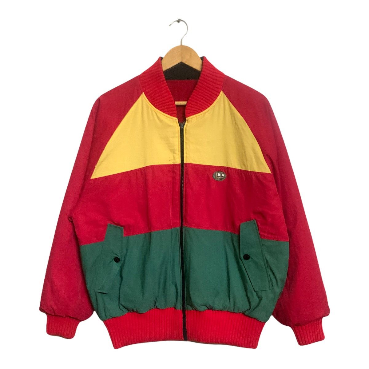 Japanese Brand DiMaggio Color Block Reversible Bomber Jacket Size US L / EU 52-54 / 3 - 8 Thumbnail