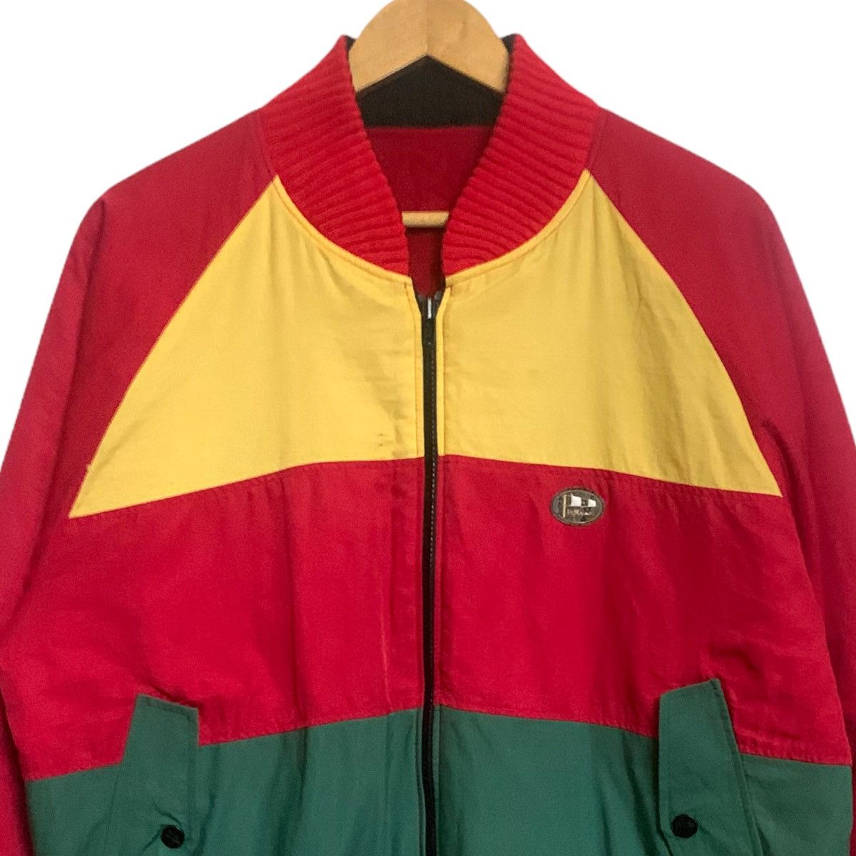 Japanese Brand DiMaggio Color Block Reversible Bomber Jacket Size US L / EU 52-54 / 3 - 7 Thumbnail
