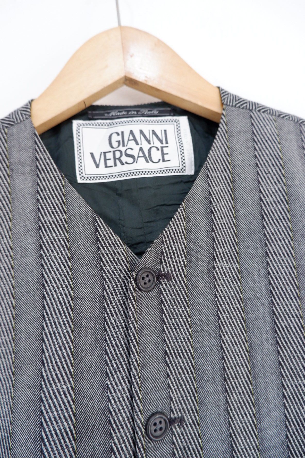 Versace Vintage Gianni Versace Wool Vest Size US S / EU 44-46 / 1 - 3 Thumbnail