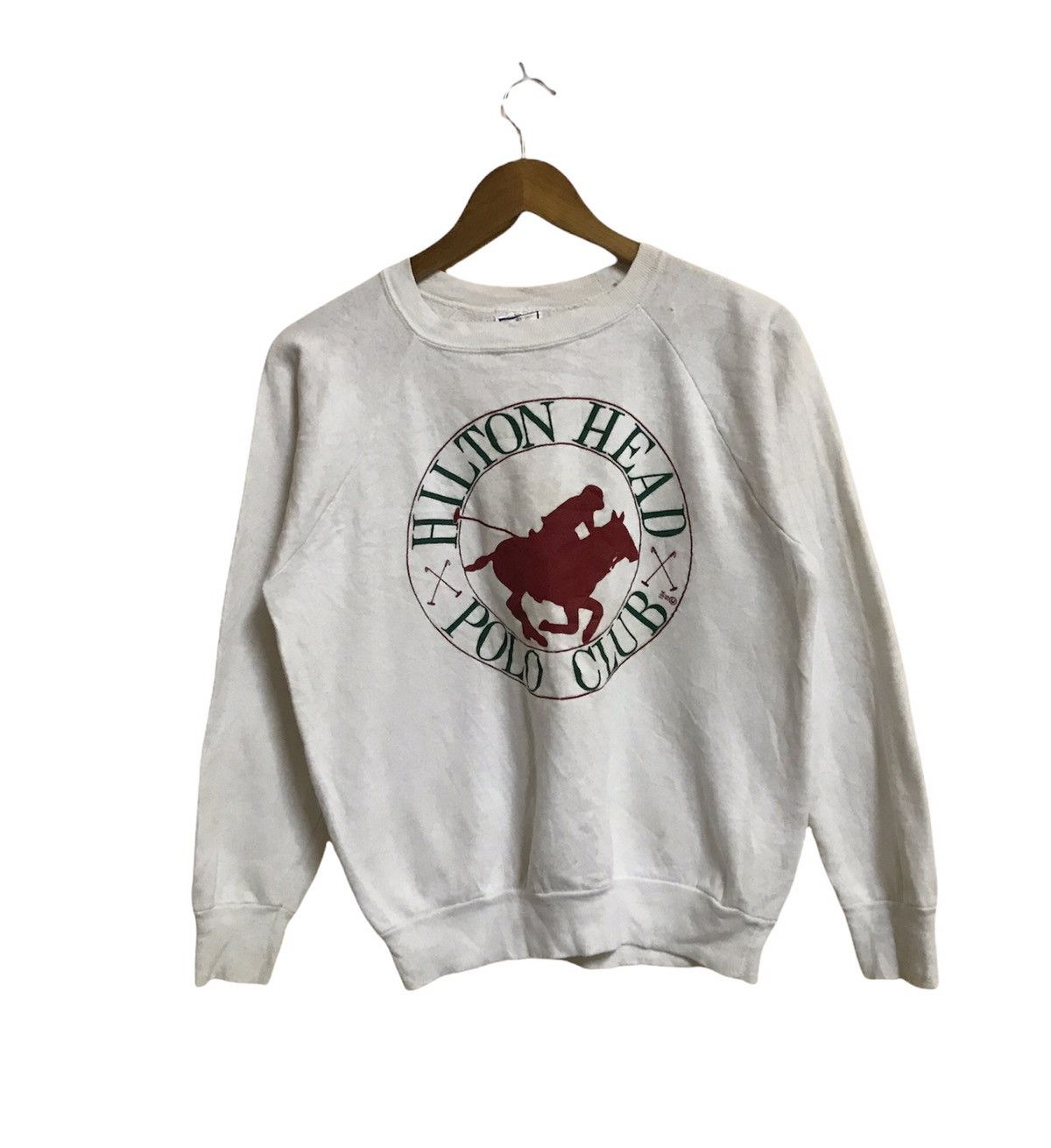 Vintage RARE 80s VINTAGE POLO CLUB HILTON HEAD SWEATSHIRT Size US S / EU 44-46 / 1 - 1 Thumbnail