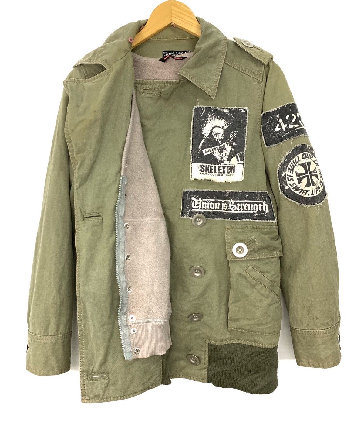 Japanese Brand 🇯🇵Vintage 80s Algonquins Skeleton Punk Gothic Jacket Size US S / EU 44-46 / 1 - 5 Thumbnail