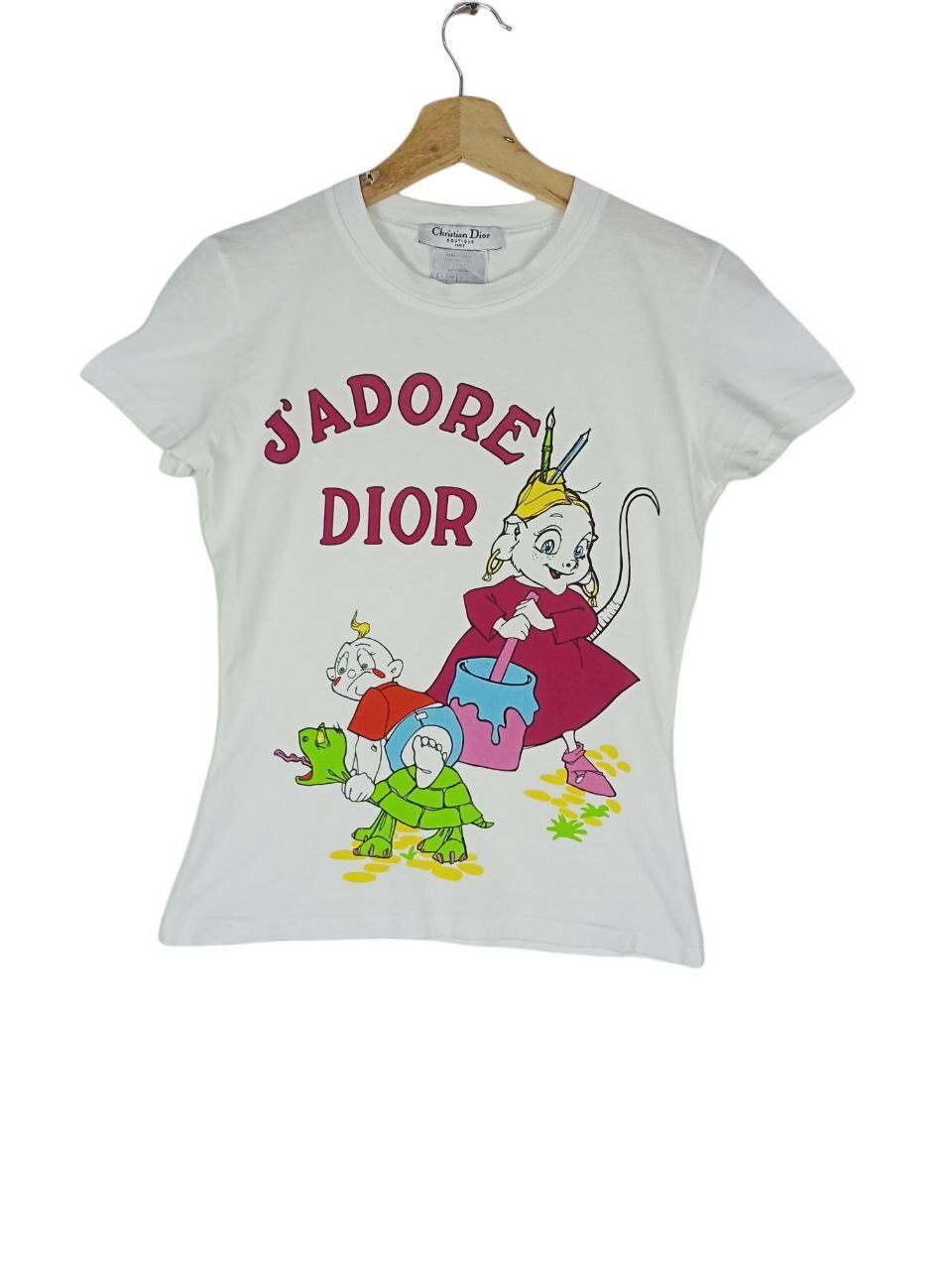 Dior 100% Aunthentic 2002 Iconic J'adore Dior Cartoon T-shirt