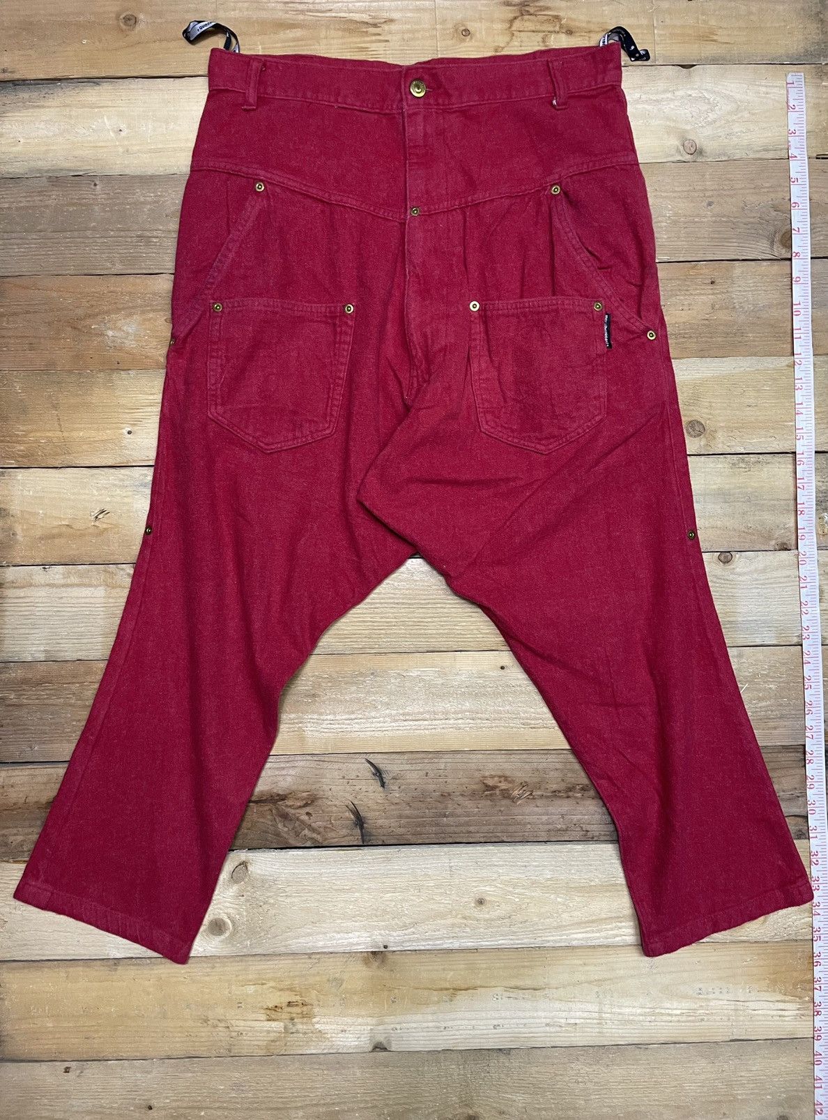 Issey Miyake × Japanese Brand × mercibeaucoup Auth Mercibeaucoup Drop Crotch Suede Cotton Parachute Pant Size US 32 / EU 48 - 1 Thumbnail