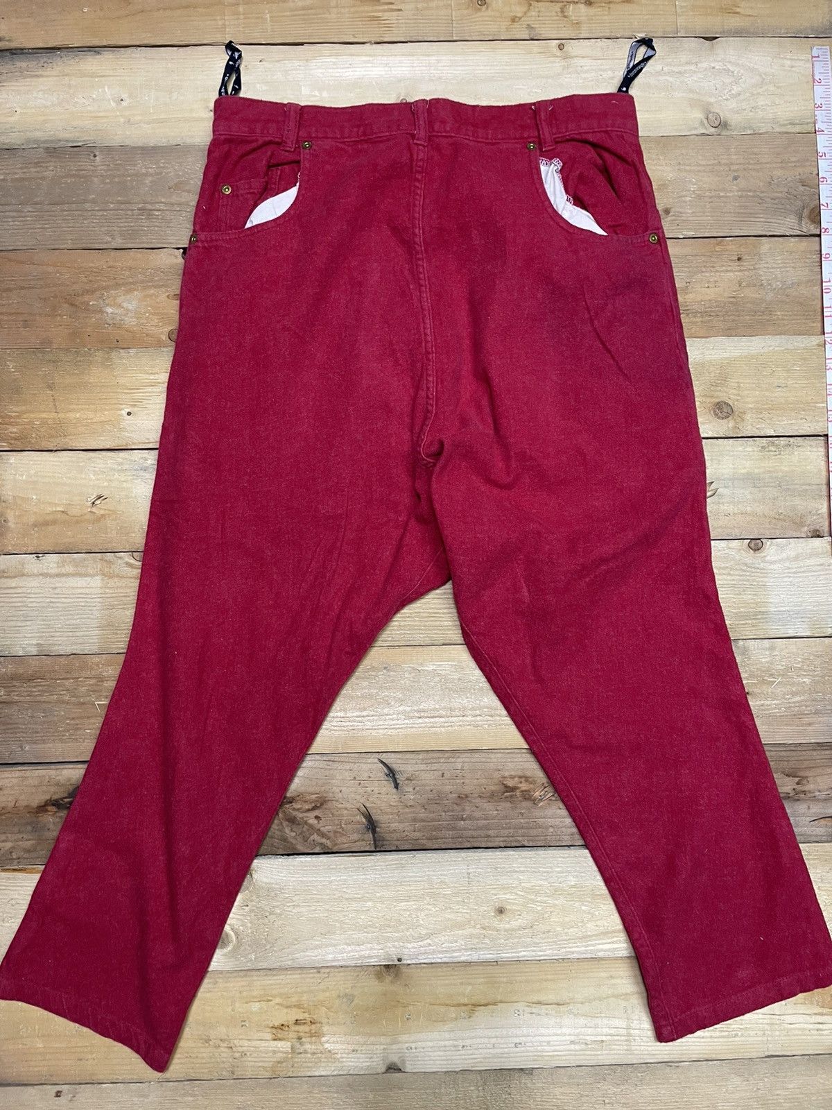 Issey Miyake × Japanese Brand × mercibeaucoup Auth Mercibeaucoup Drop Crotch Suede Cotton Parachute Pant Size US 32 / EU 48 - 2 Thumbnail