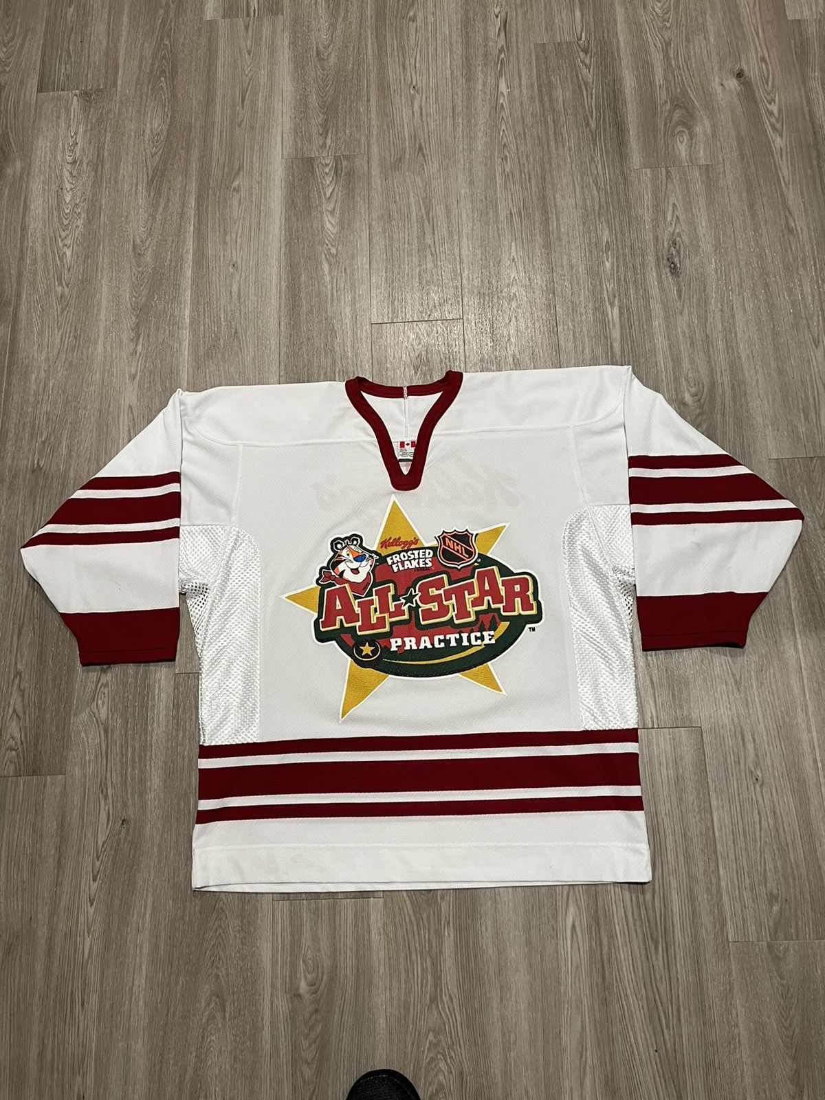 Vintage 90s Kellogg Frosted Flakes All Star Practice NHL 