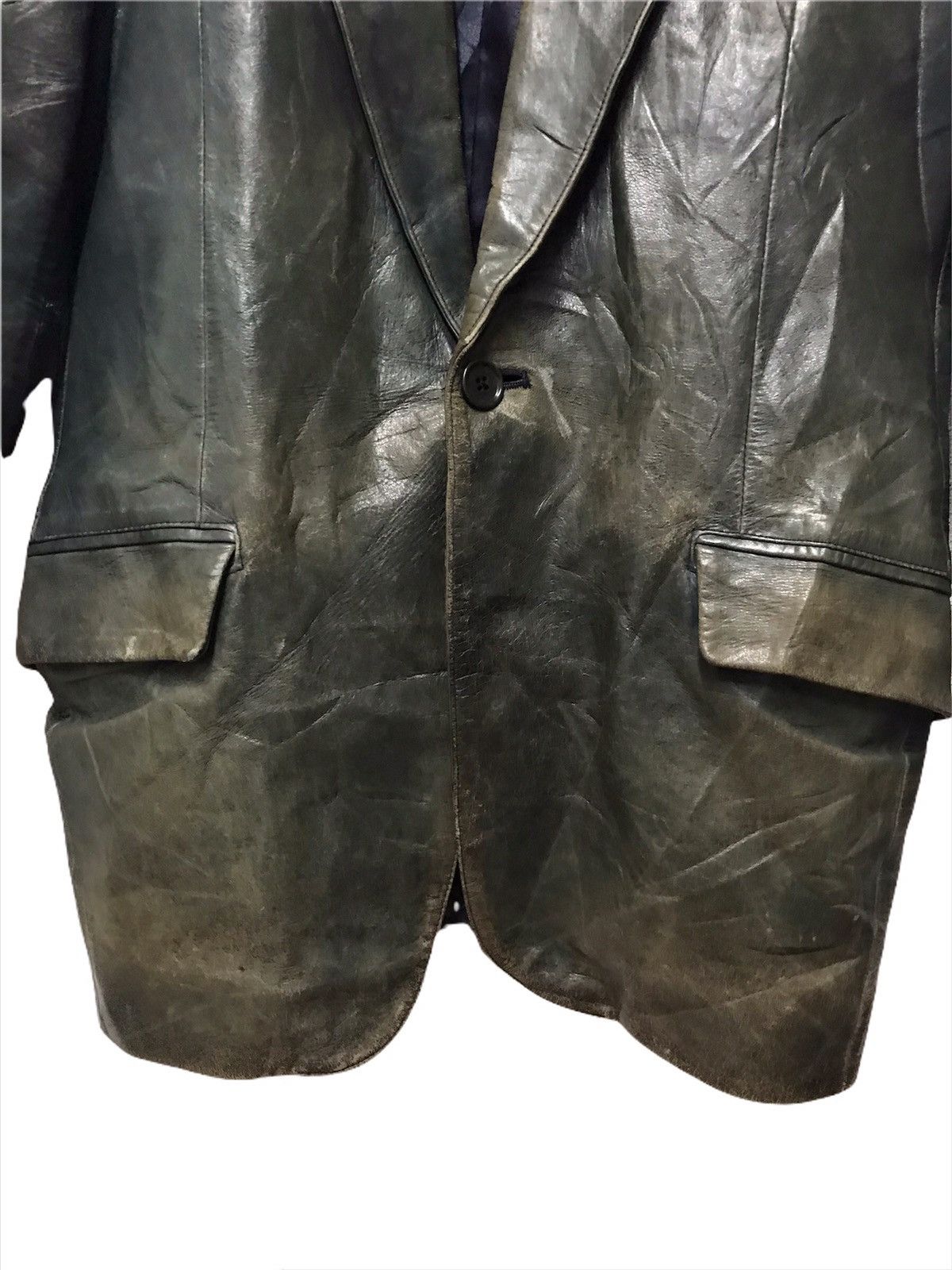 Japanese Brand × Katharine Hamnett London Vintage Katharine Hamnett London Sheep Skin Heavy Jacket Size US S / EU 44-46 / 1 - 3 Thumbnail