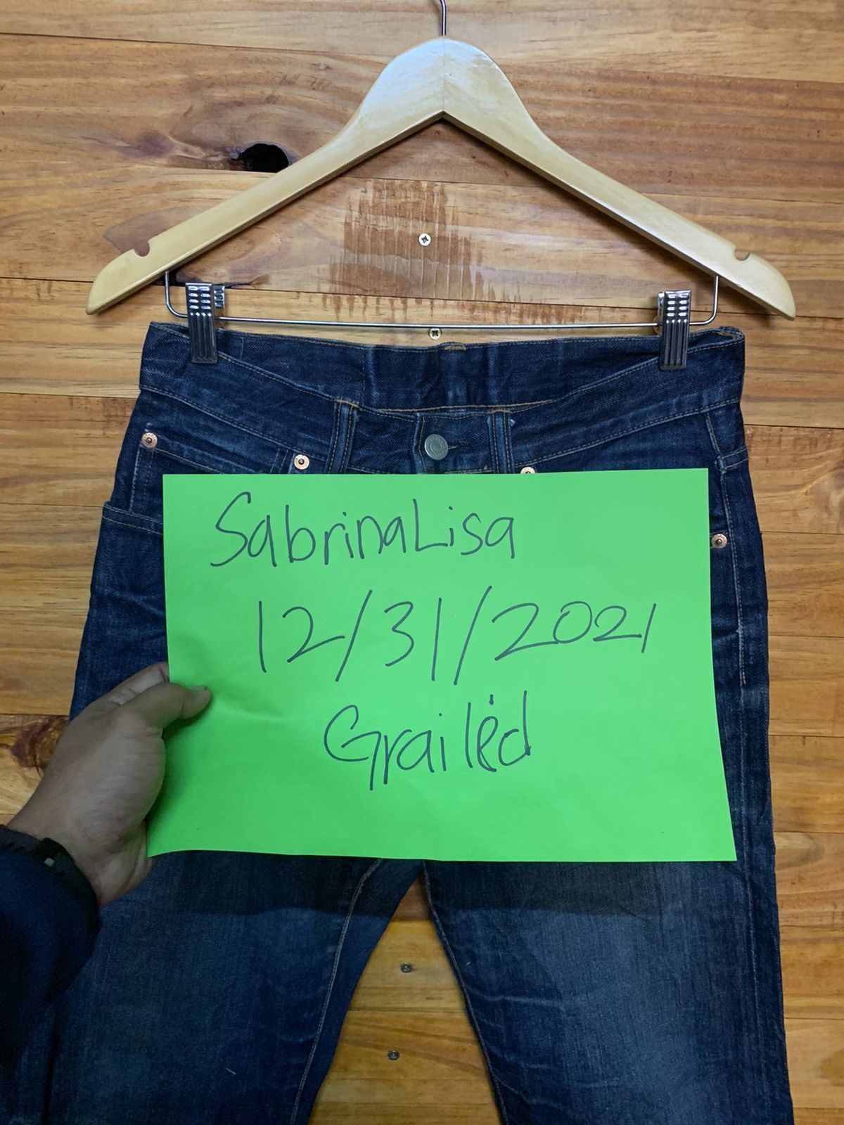 Blue Blue Japan × Japanese Brand Blue Blue Japan X H.R Market Denim Jeans Size US 30 / EU 46 - 7 Thumbnail